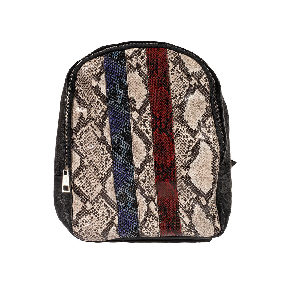 Pelleline Exclusive Genuine Python Backpack- Multi