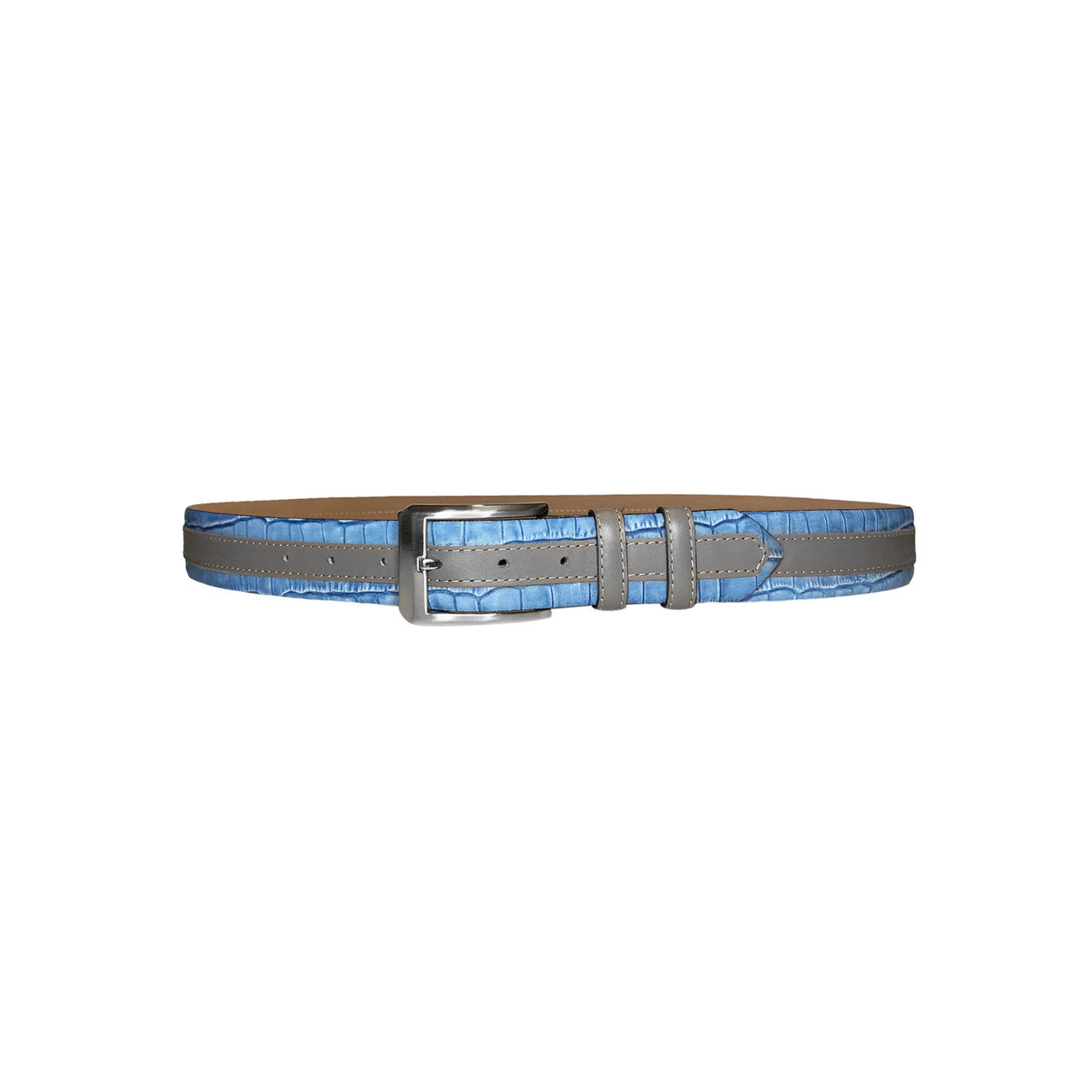 Corrente Men's Leather Belt - 4005HS Blue-Grey