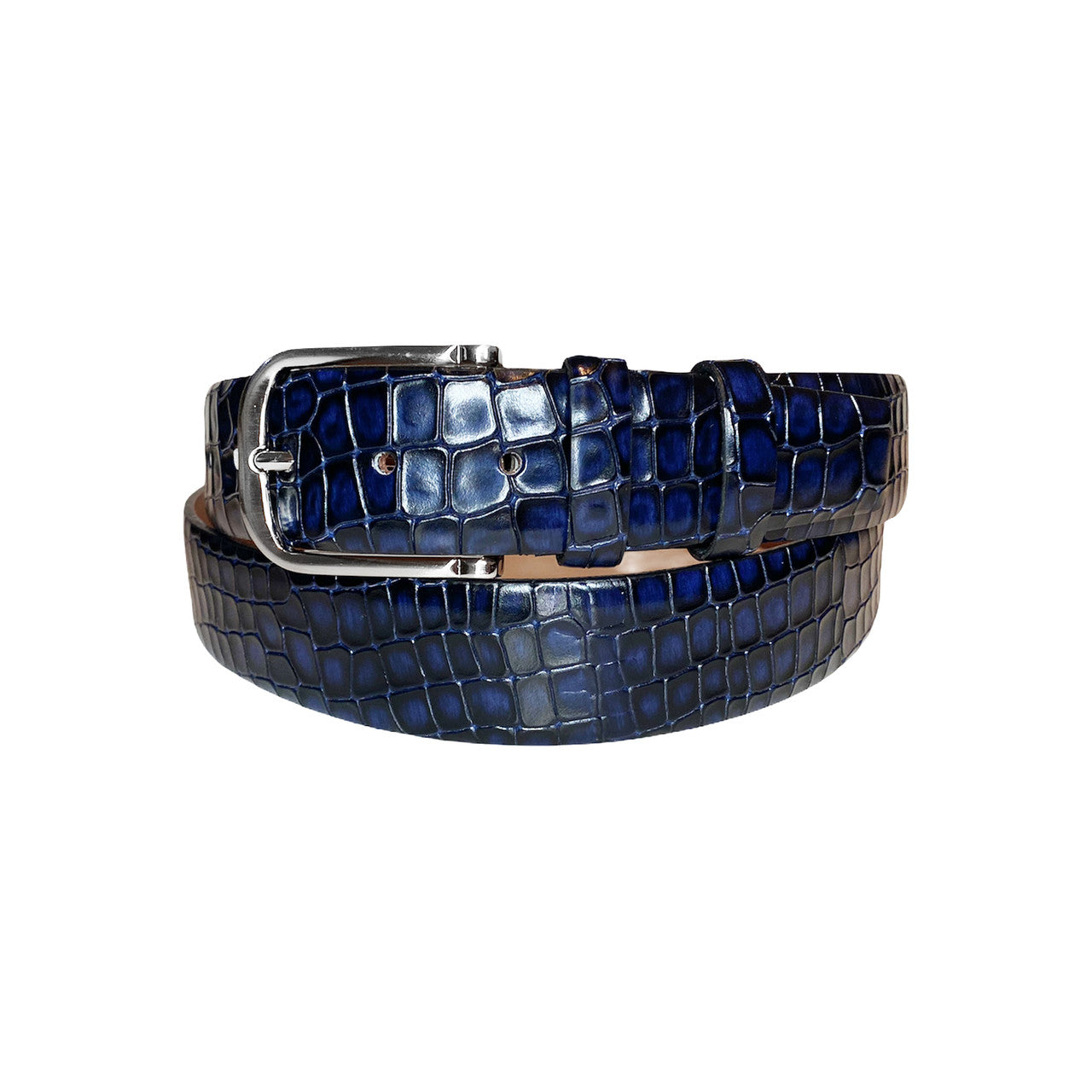 Corrente Men's Leather Belt - 3470 Navy