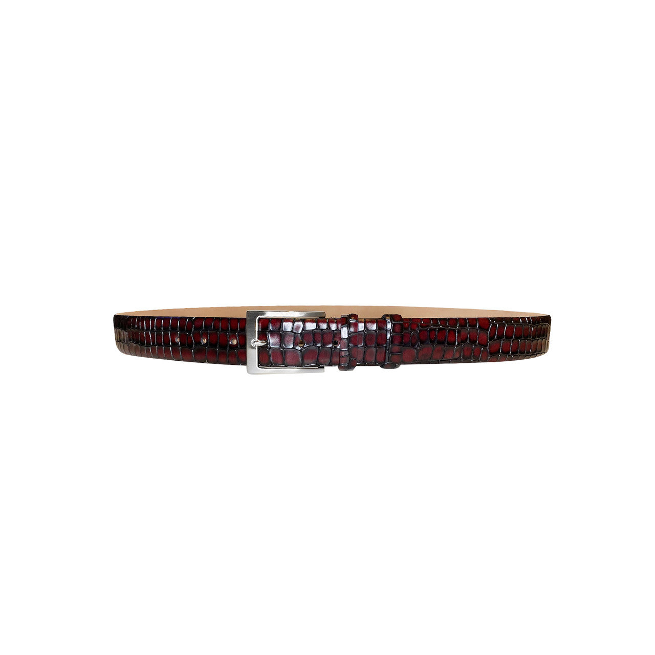 Corrente Men's Leather Belt - 3470 Burgundy