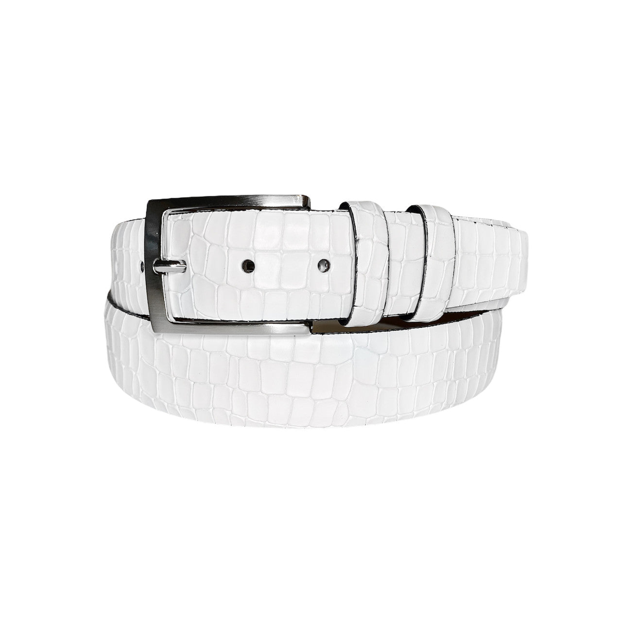 Corrente Men's Leather Belt - 3470 White