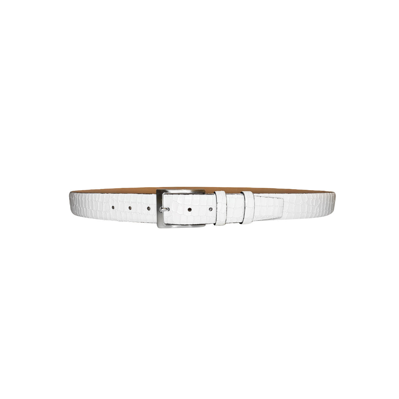 Corrente Men's Leather Belt - 3470 White