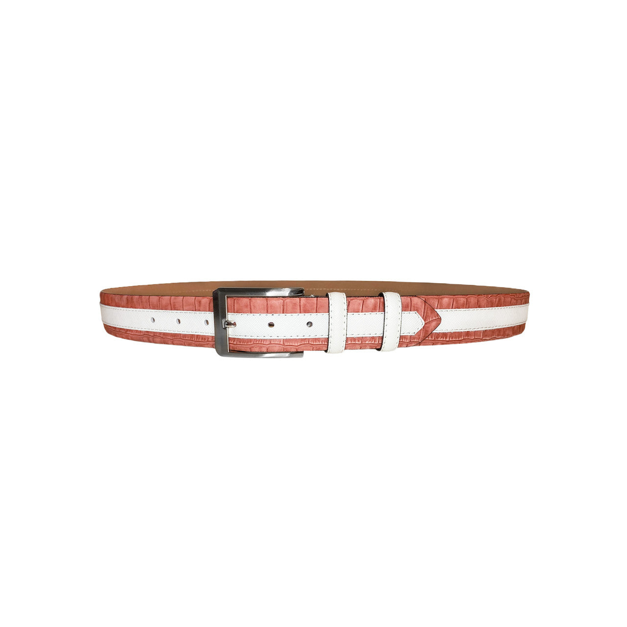 Corrente Men's Leather Belt - 4005HS White-Rust