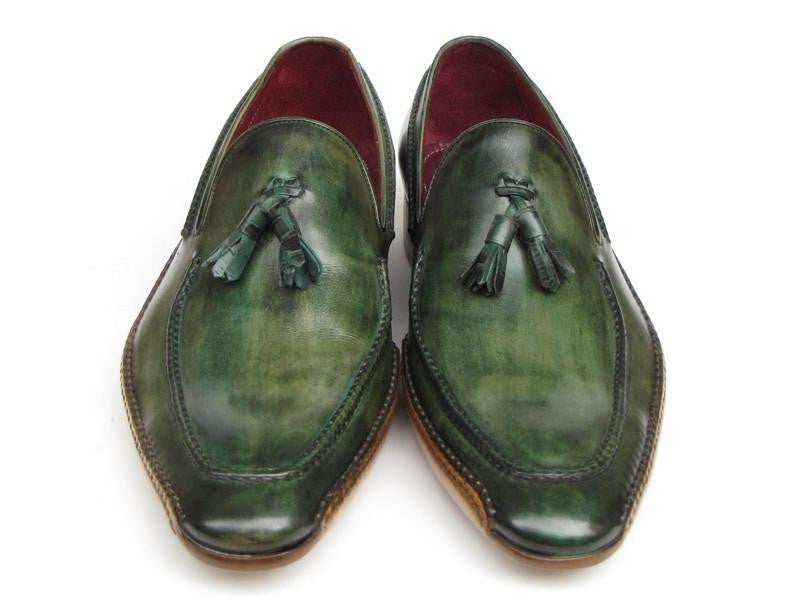 Paul Parkman Handsewn Tassel Loafer Green Shoes (ID#082-GREEN)