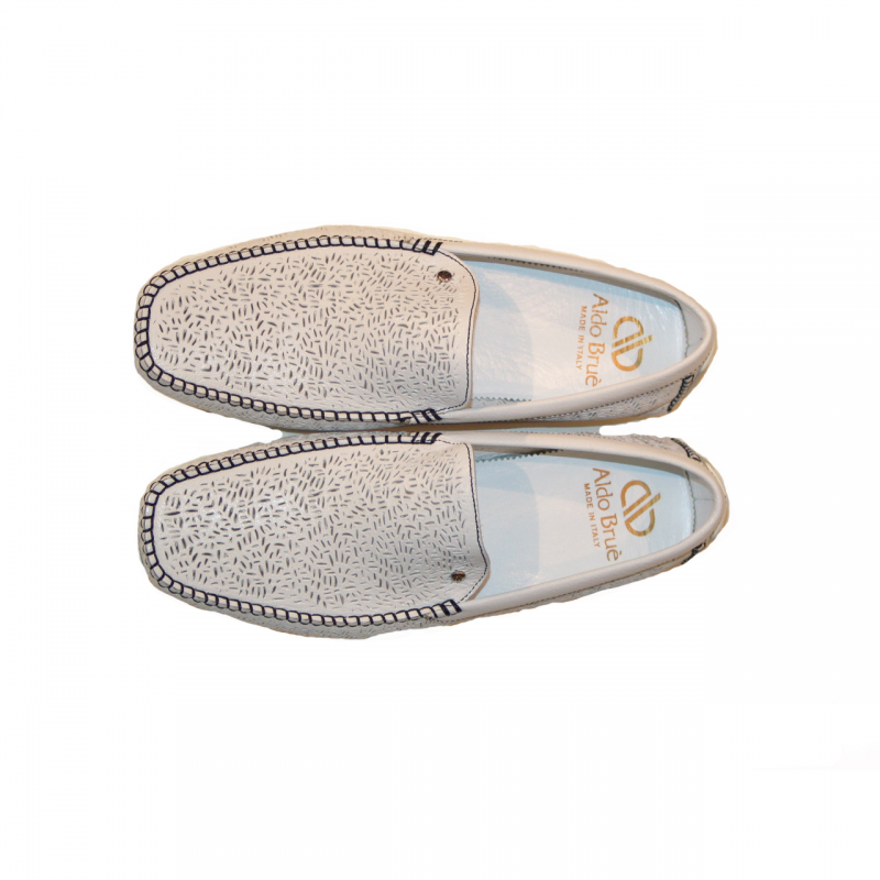 Aldo Brue Bello Perforated Leather White