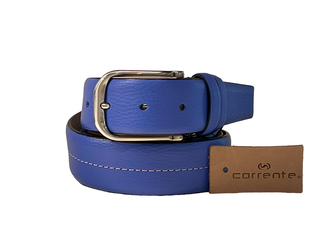 Corrente Men's Leather Belt - 4428  E. Blue