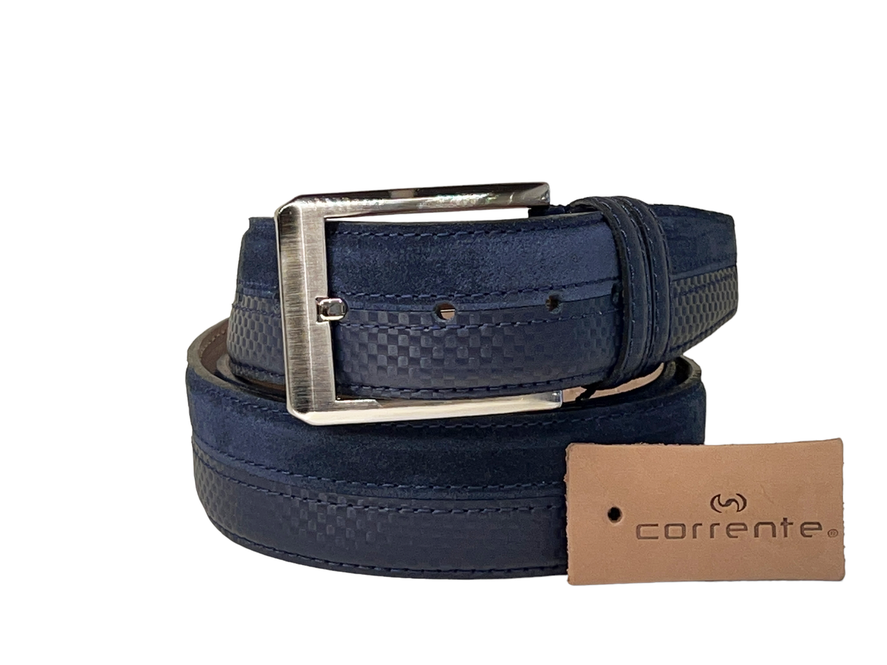 Corrente Men's Leather Belt - 5099 Navy