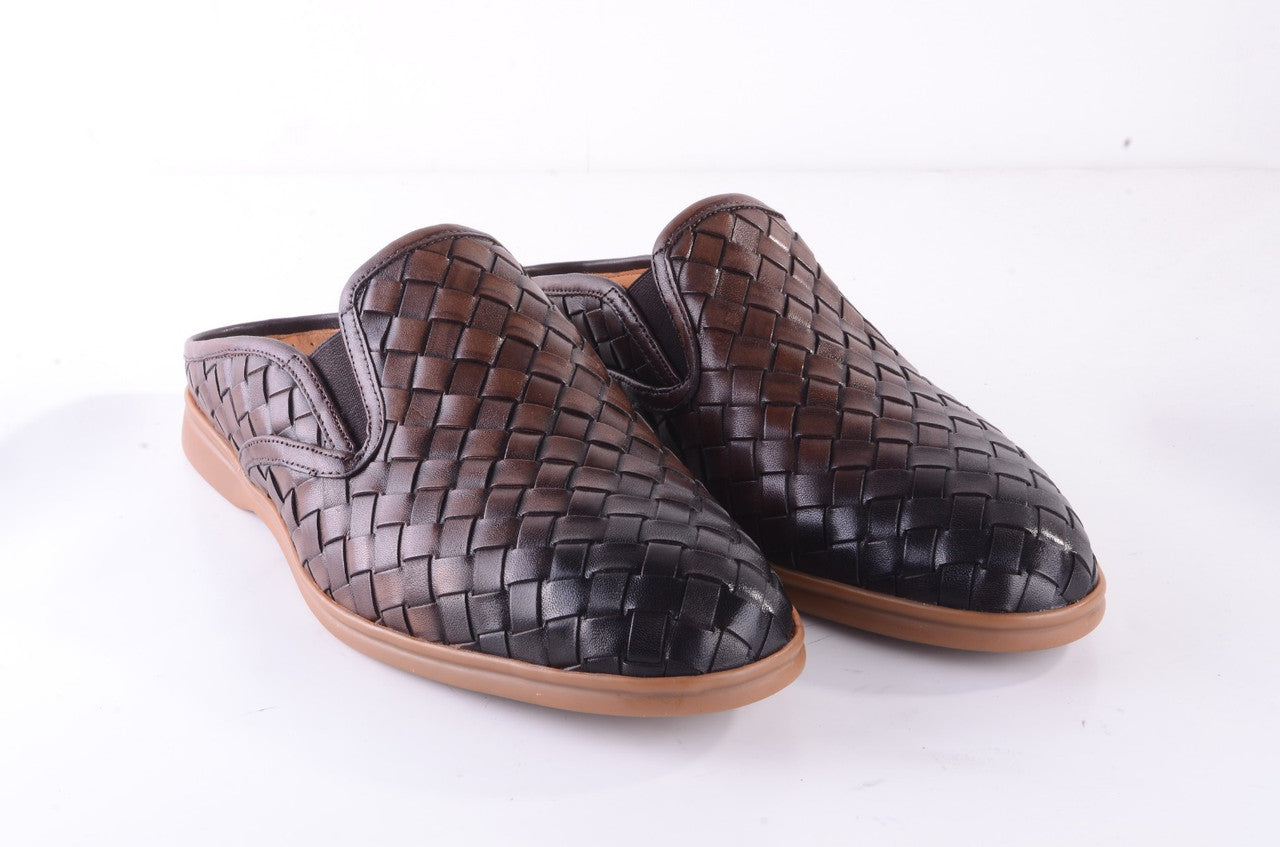 Pelle Line Exclusive 5111 Woven Slide-Brown
