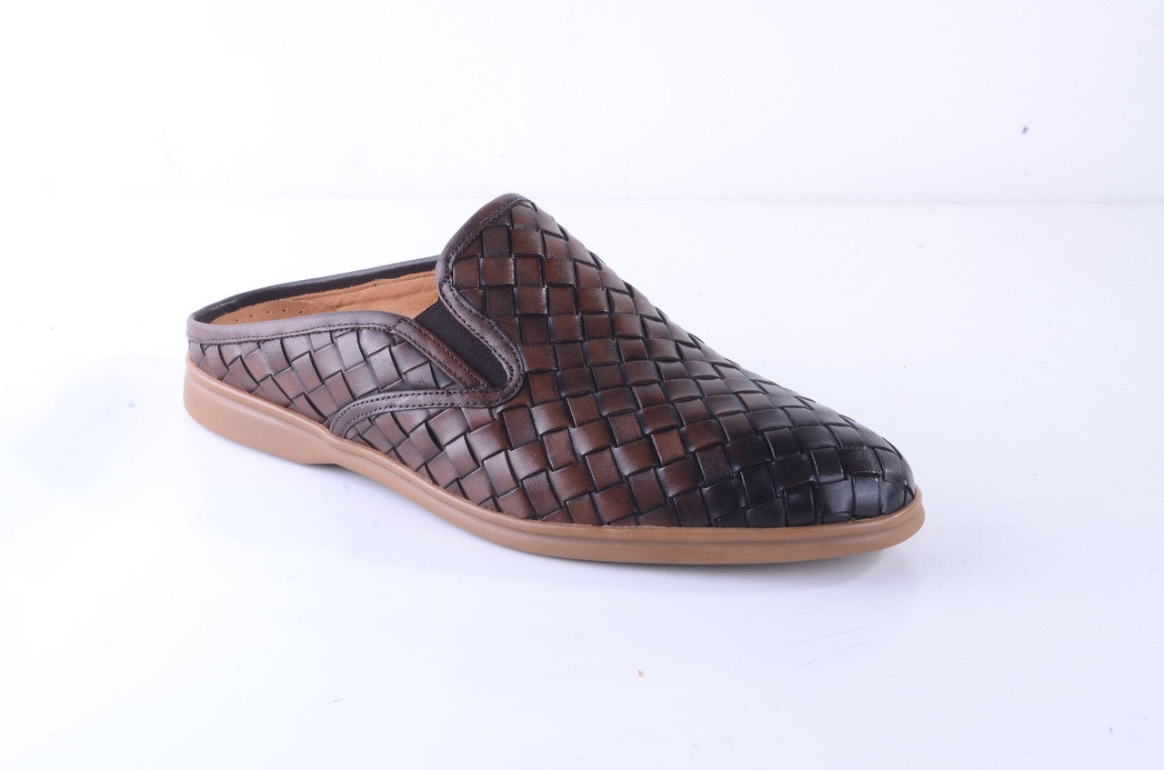 Pelle Line Exclusive 5111 Woven Slide-Brown