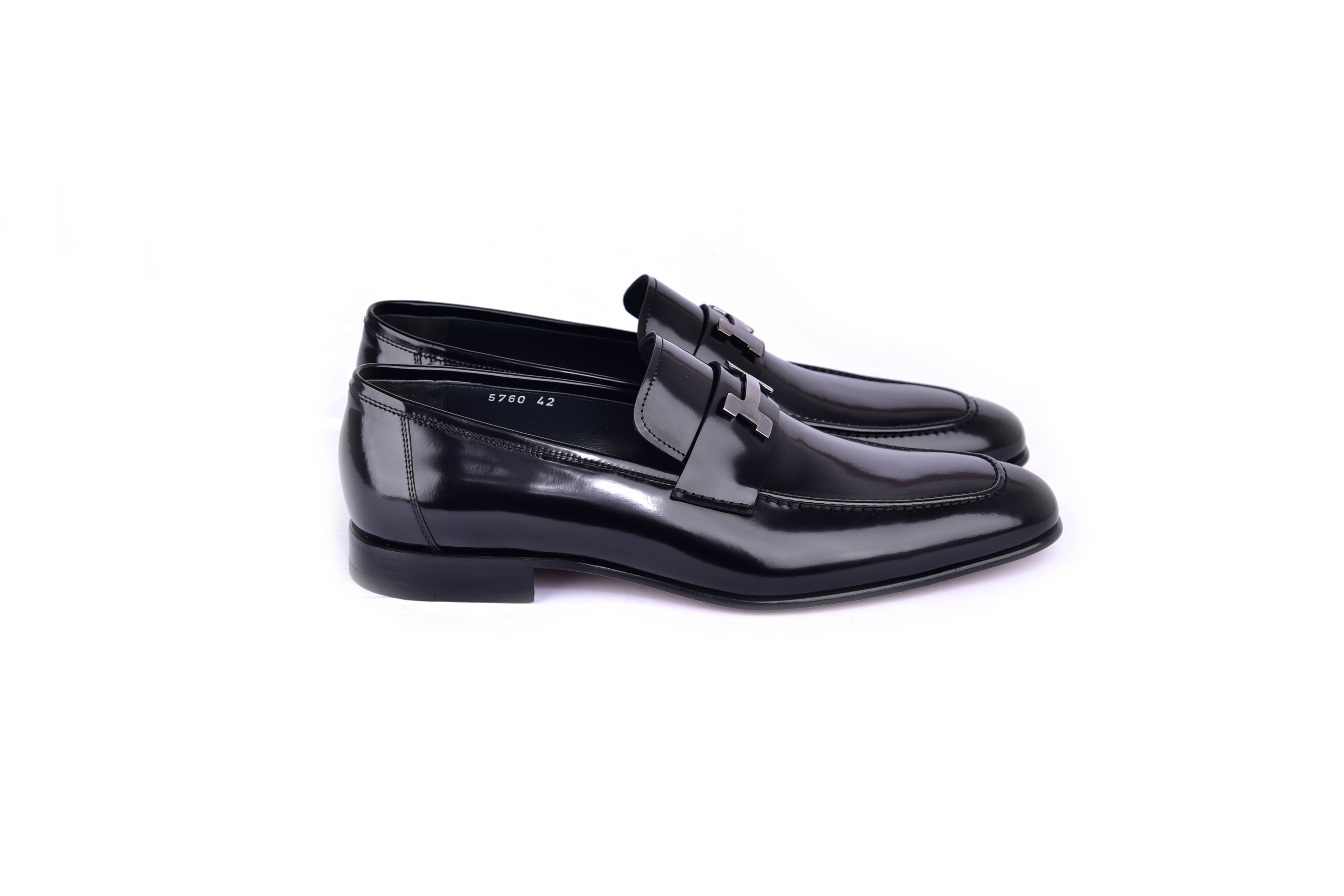 C02006 5760 - H Buckle Lux Calf High Gloss Black