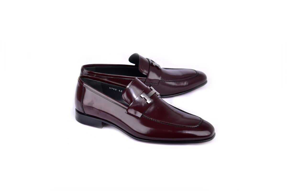 C02007-5760 H buckle Burgundy Lux Calf Skin