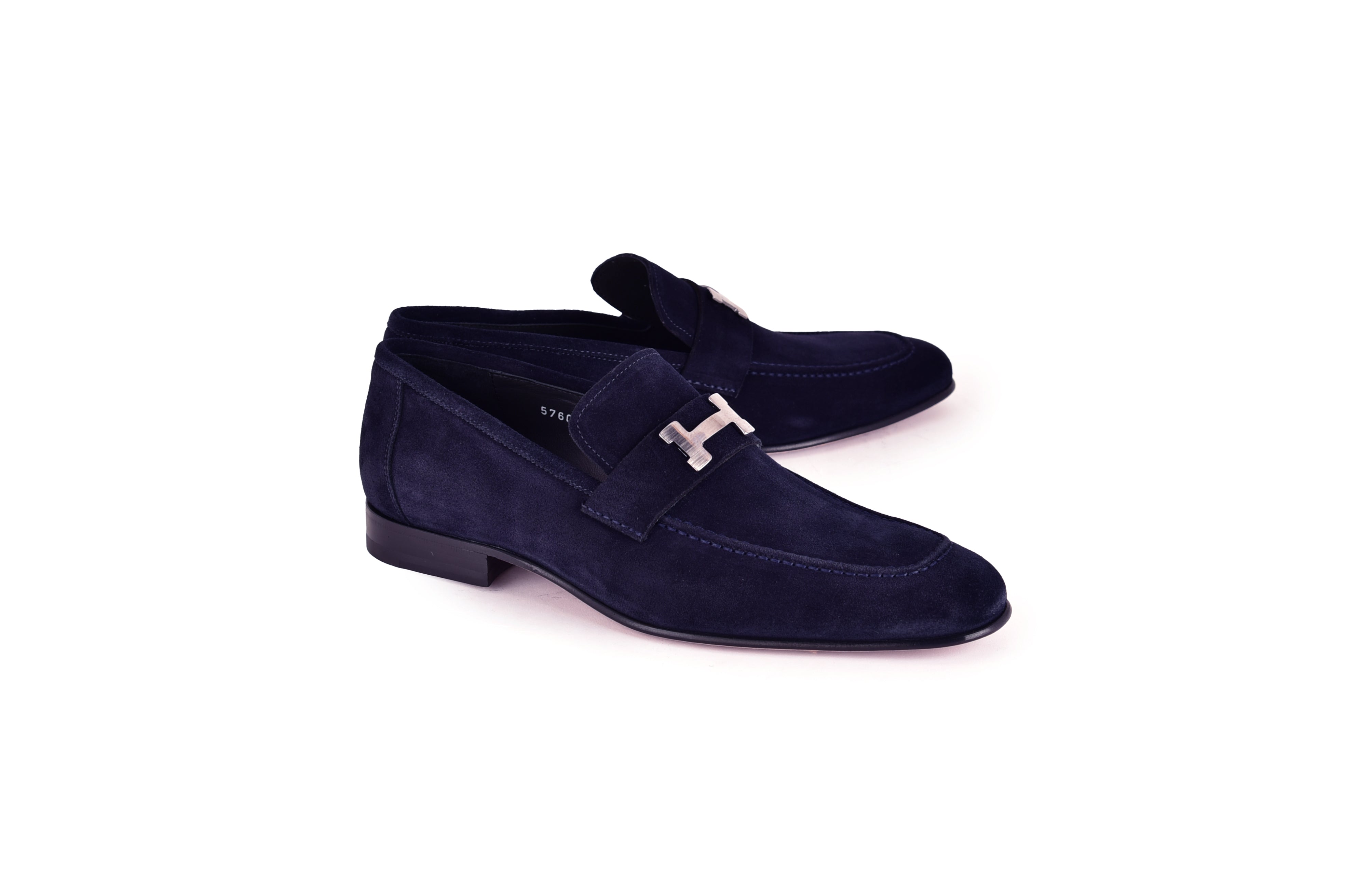 C02005 5760S- H Buckle Suede-Navy