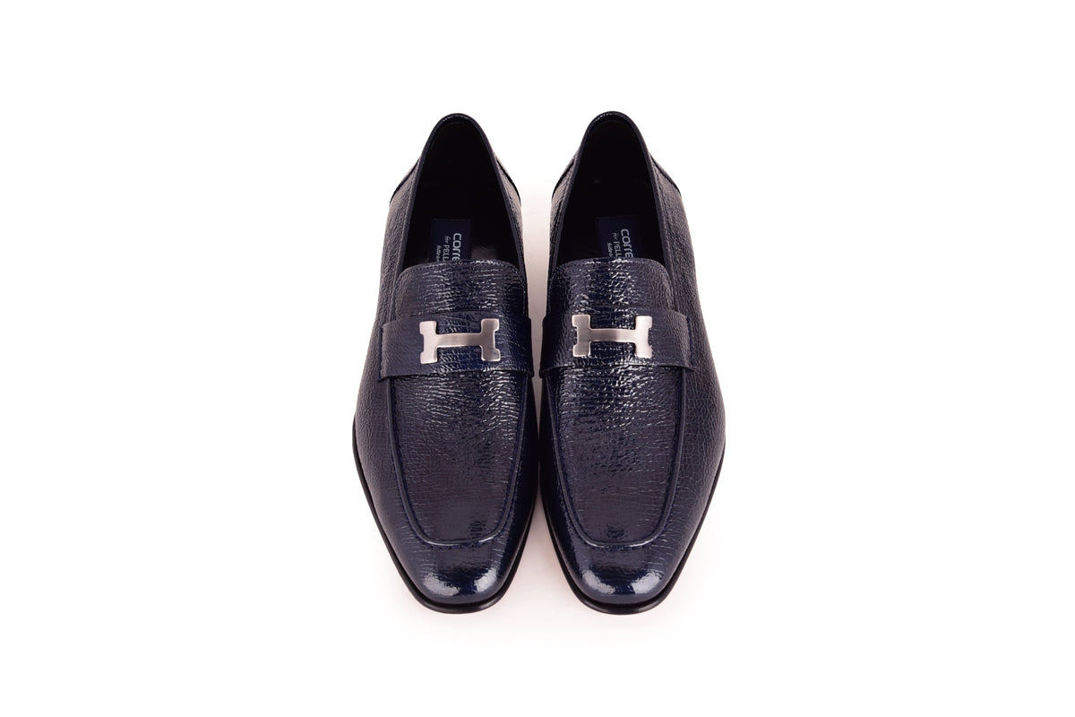 C02001-5760V H buckle Vita Calf Skin- Navy