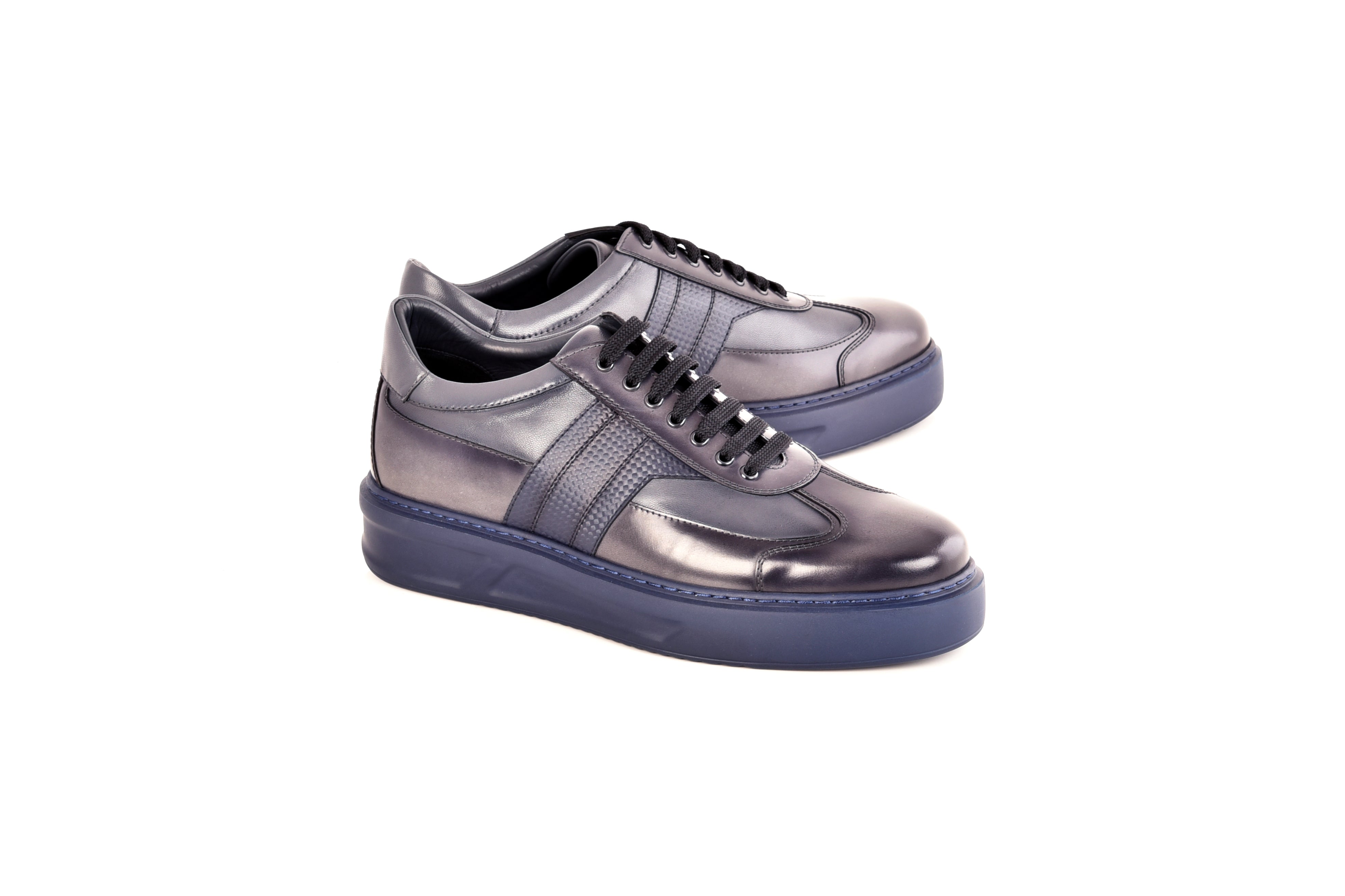 C0131-5769 Fashion Sneaker- Grey/Navy