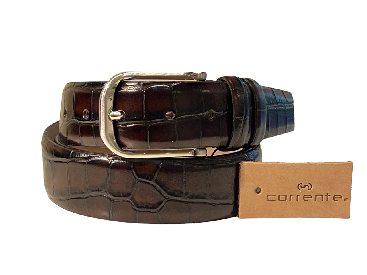 Corrente Men's Leather Belt - 5784 Brown