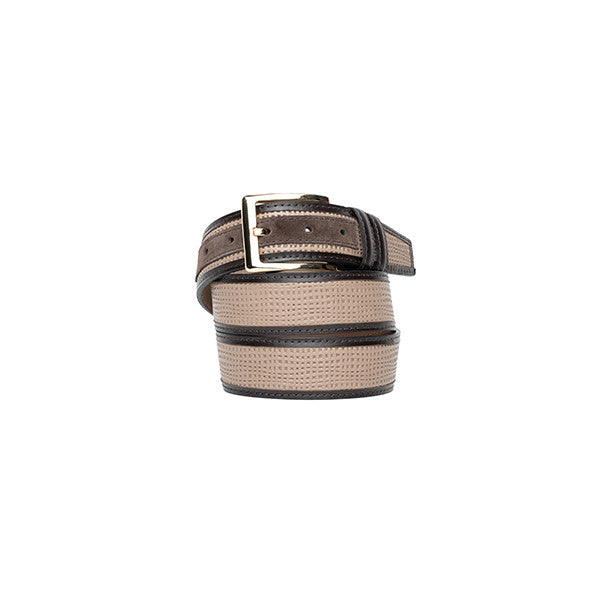 Corrente Men's Leather Belt - 5827 Pebble