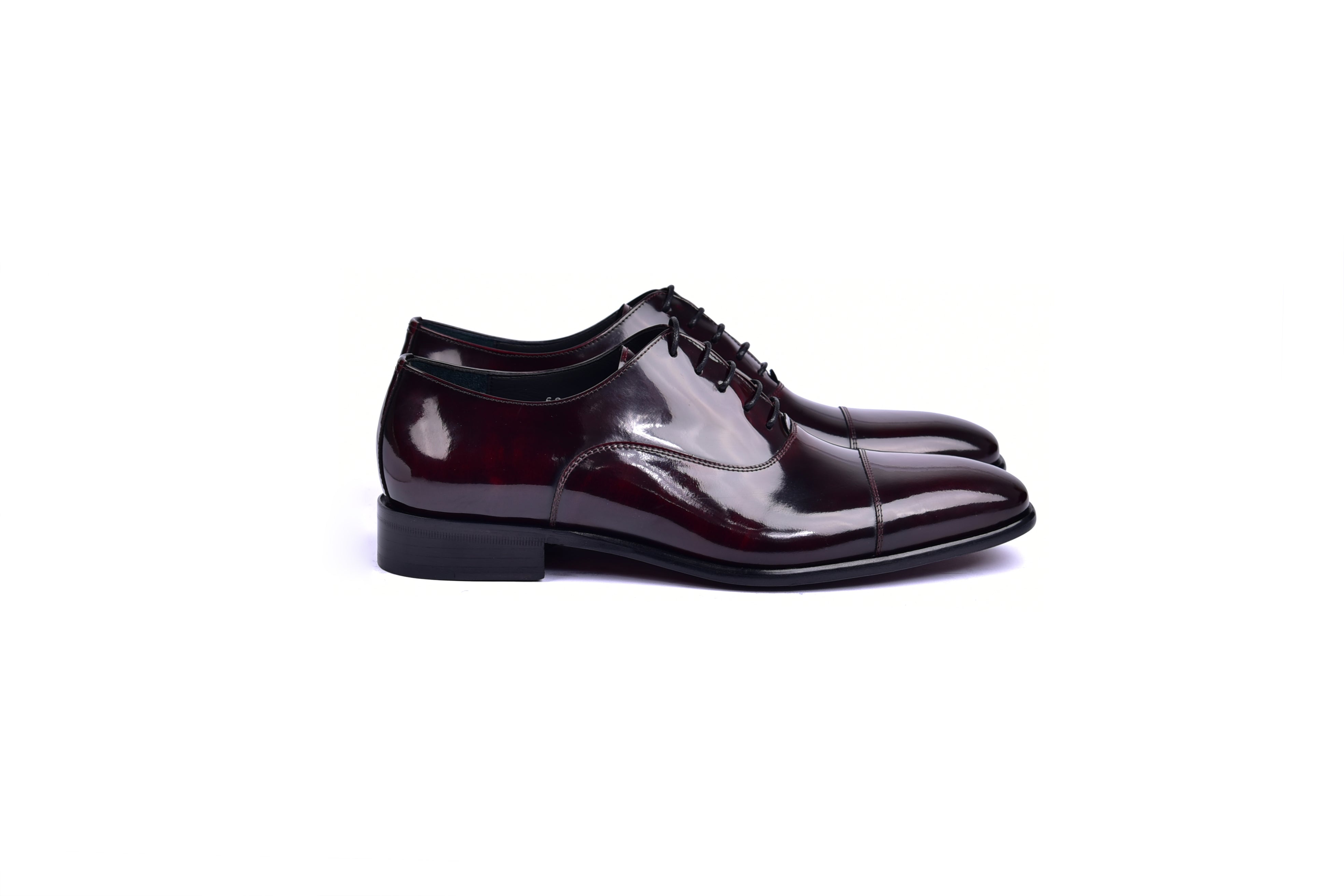 C0093-6265 Cap toe Lace up-Shinny Calf Burgundy