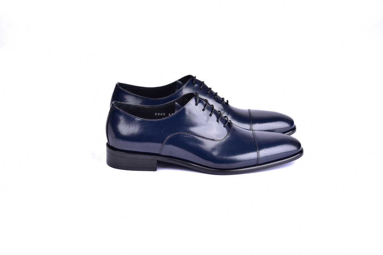 C0094-6265 Cap Toe Lace up -Shinny Calf Navy