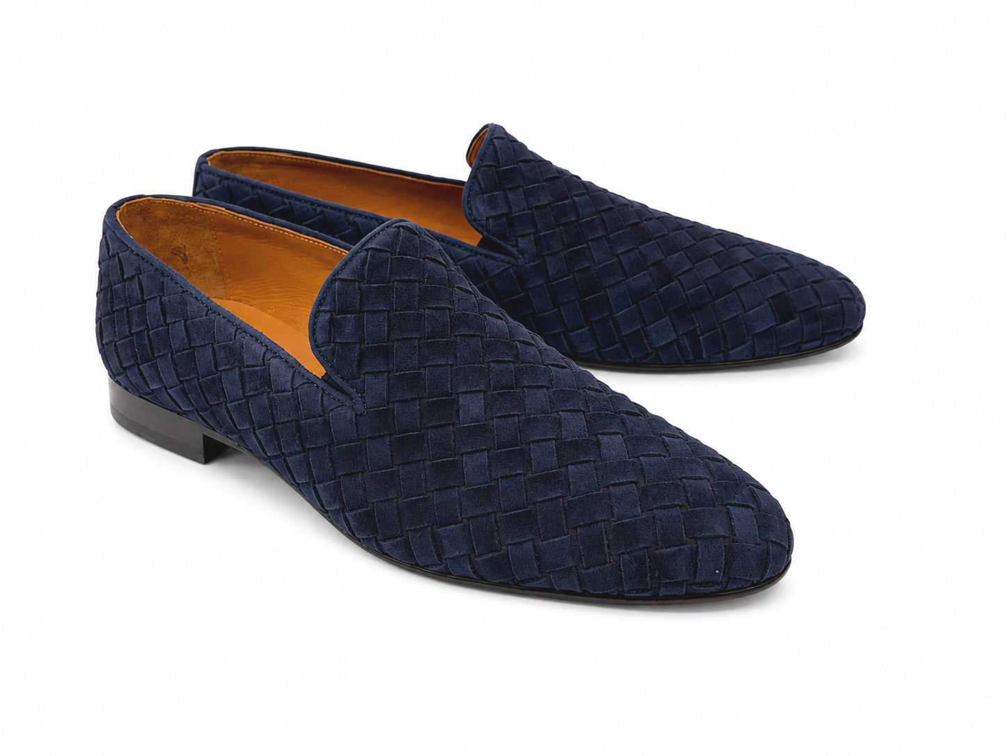 CU00012 -6615S Hand-Woven Veneta- Navy Suede
