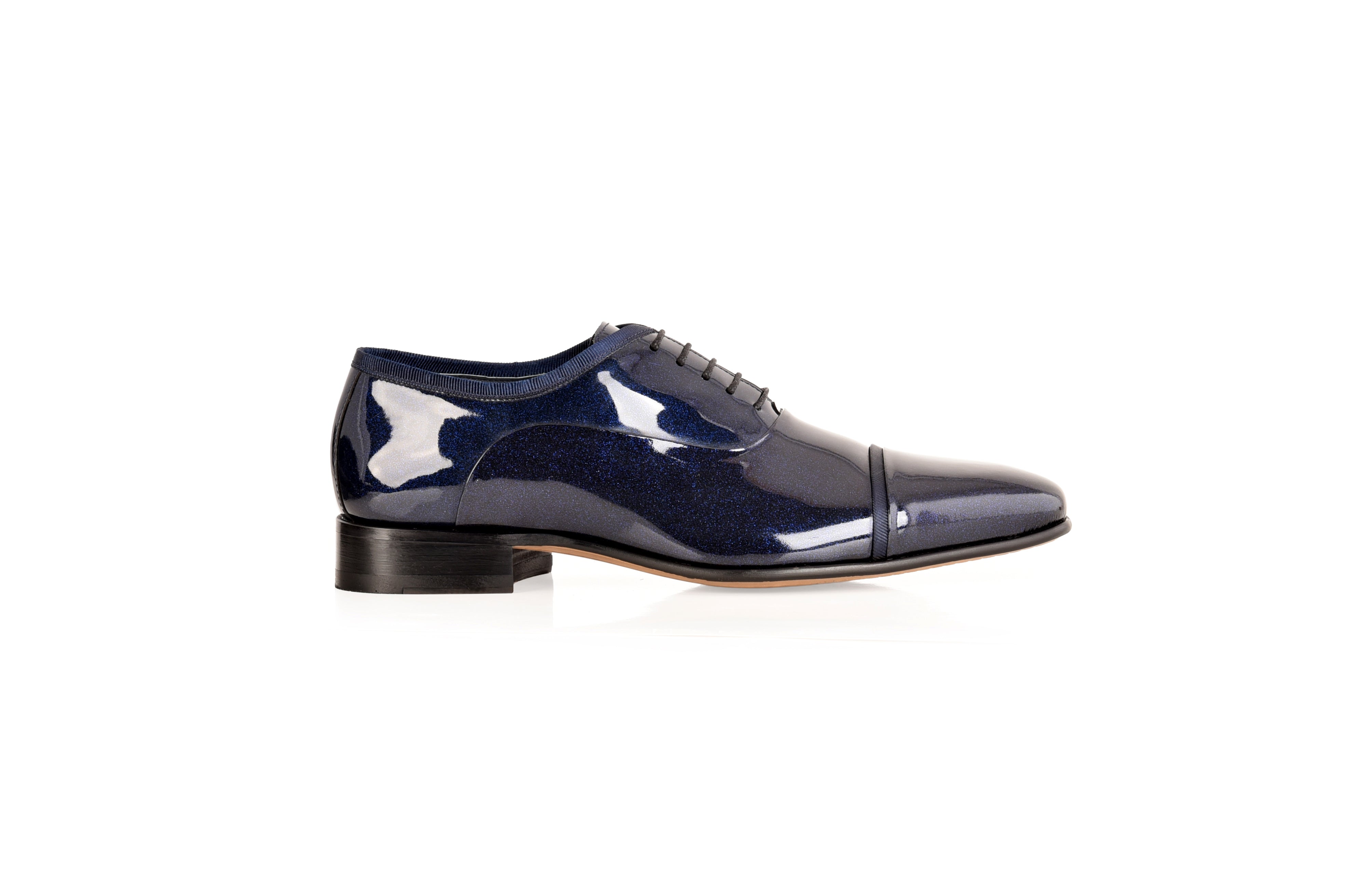 C0001100- 7368P Cap toe lace up - Navy Patent