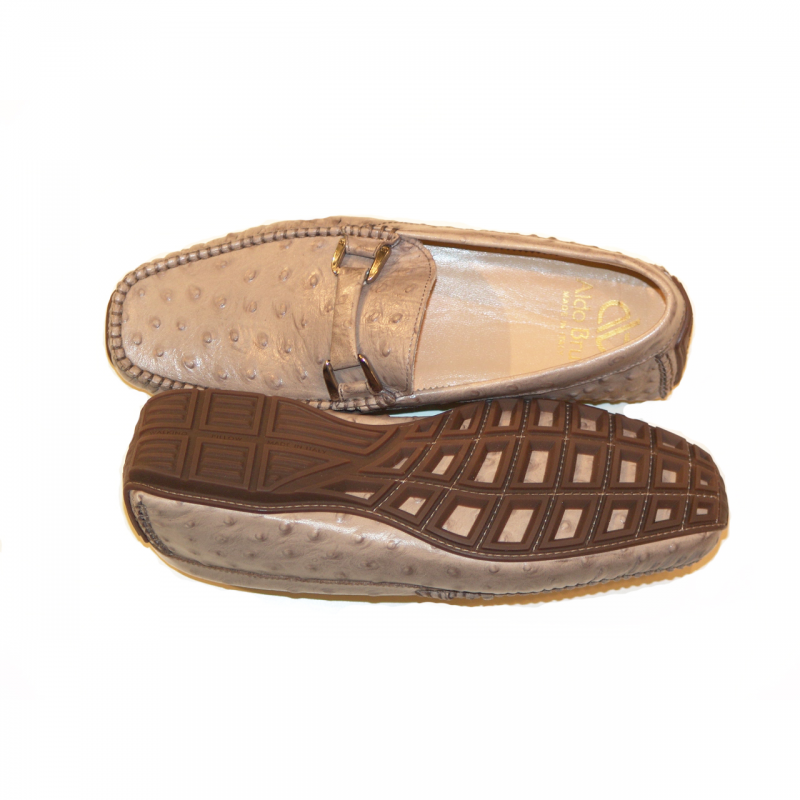 Aldo Brue Andrea printed leather Ostrich/ Taupe