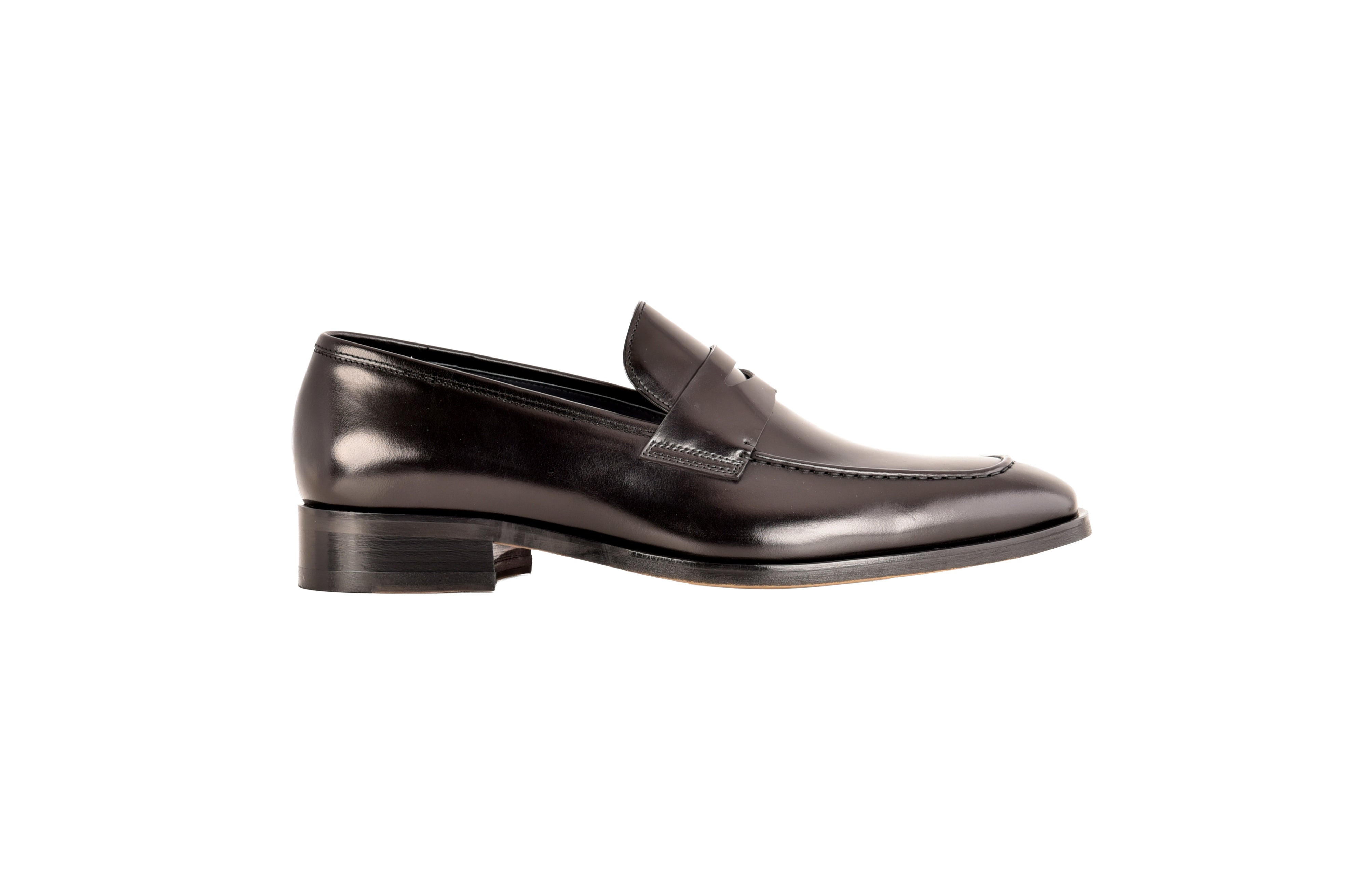 C0100- 7486 Lux leather penny Loafer-Black