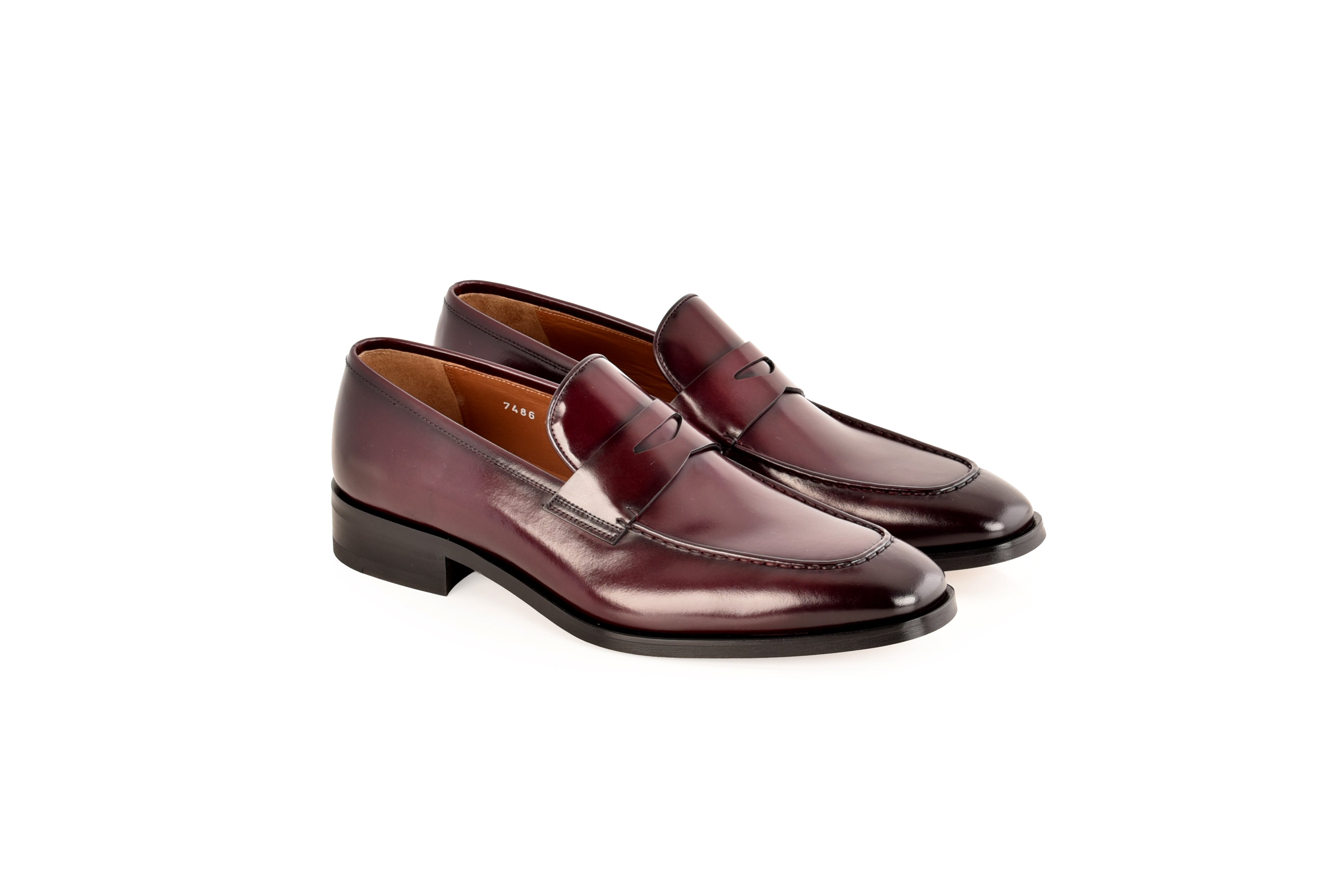 C0101- 7486 Lux leather penny Loafer-Burgundy