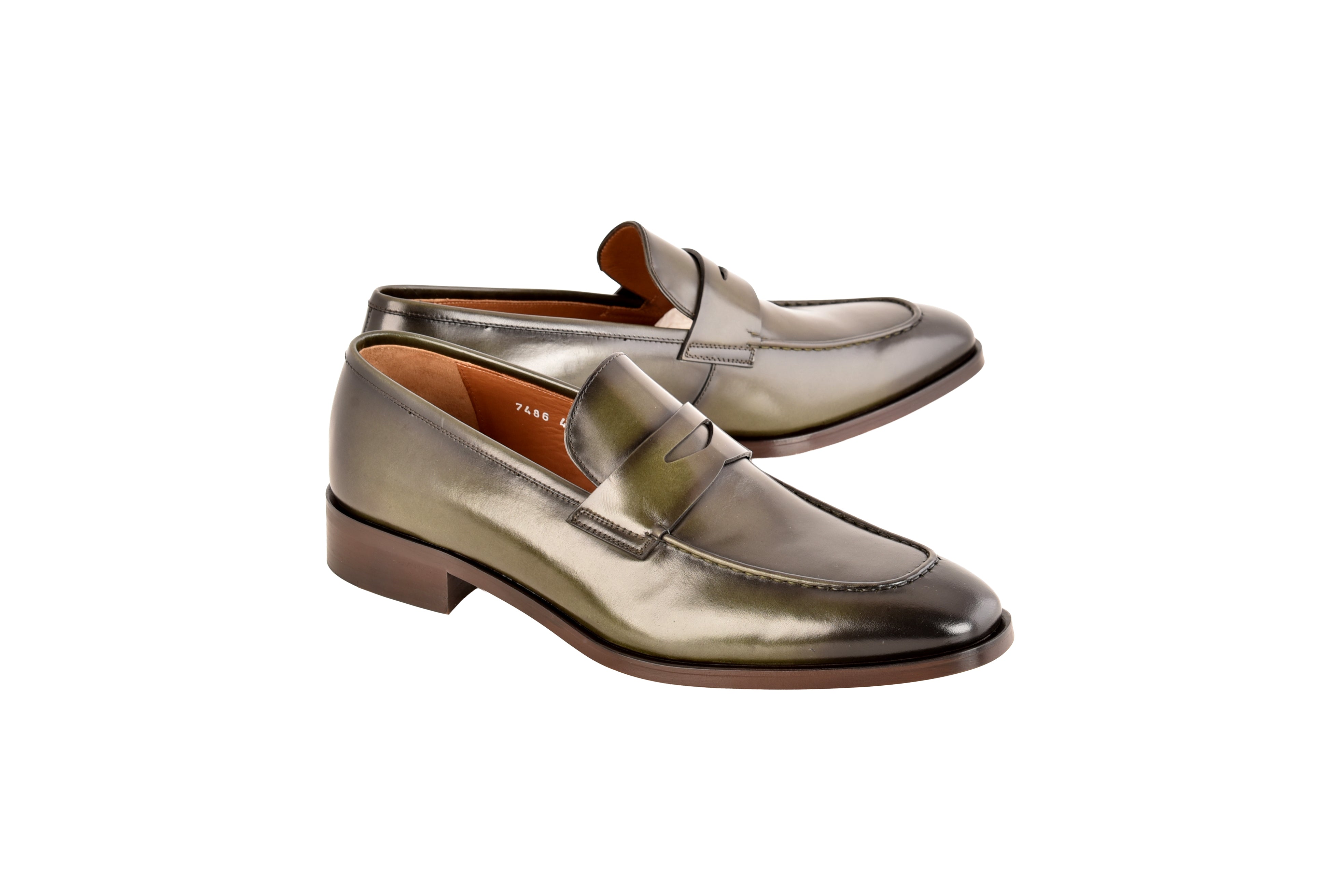 C0102- 7486 Lux leather penny Loafer-Green
