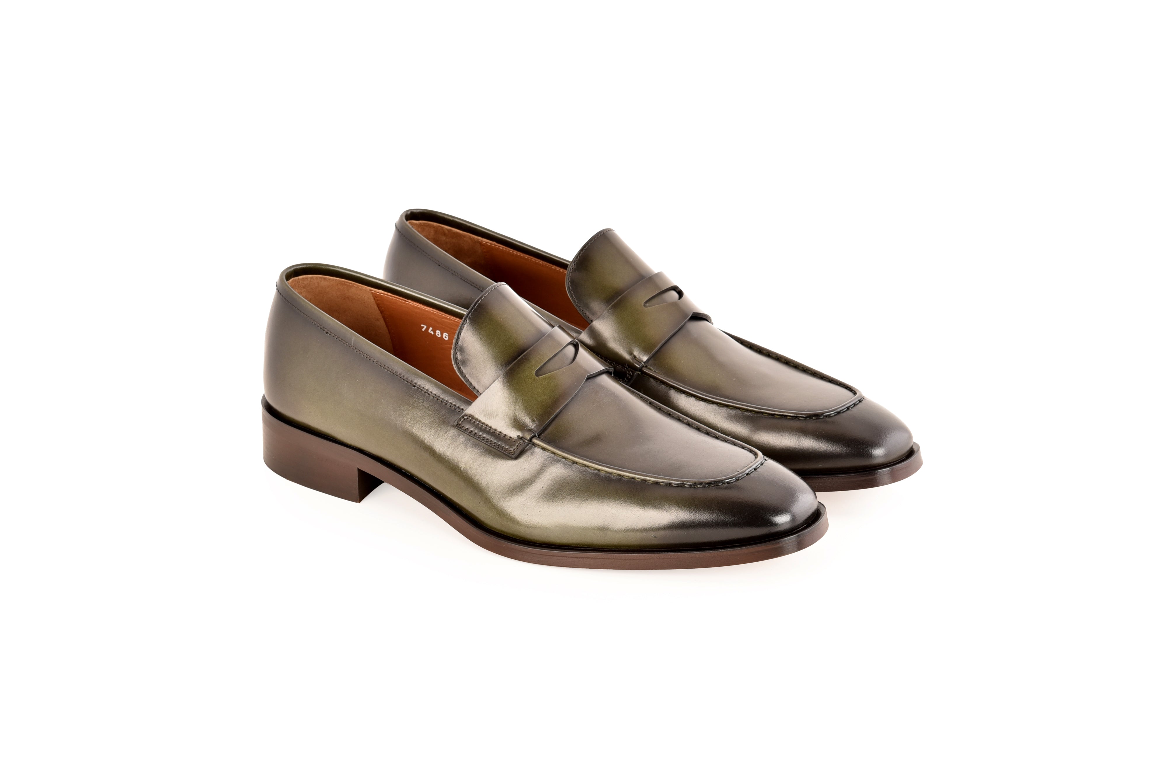 C0102- 7486 Lux leather penny Loafer-Green