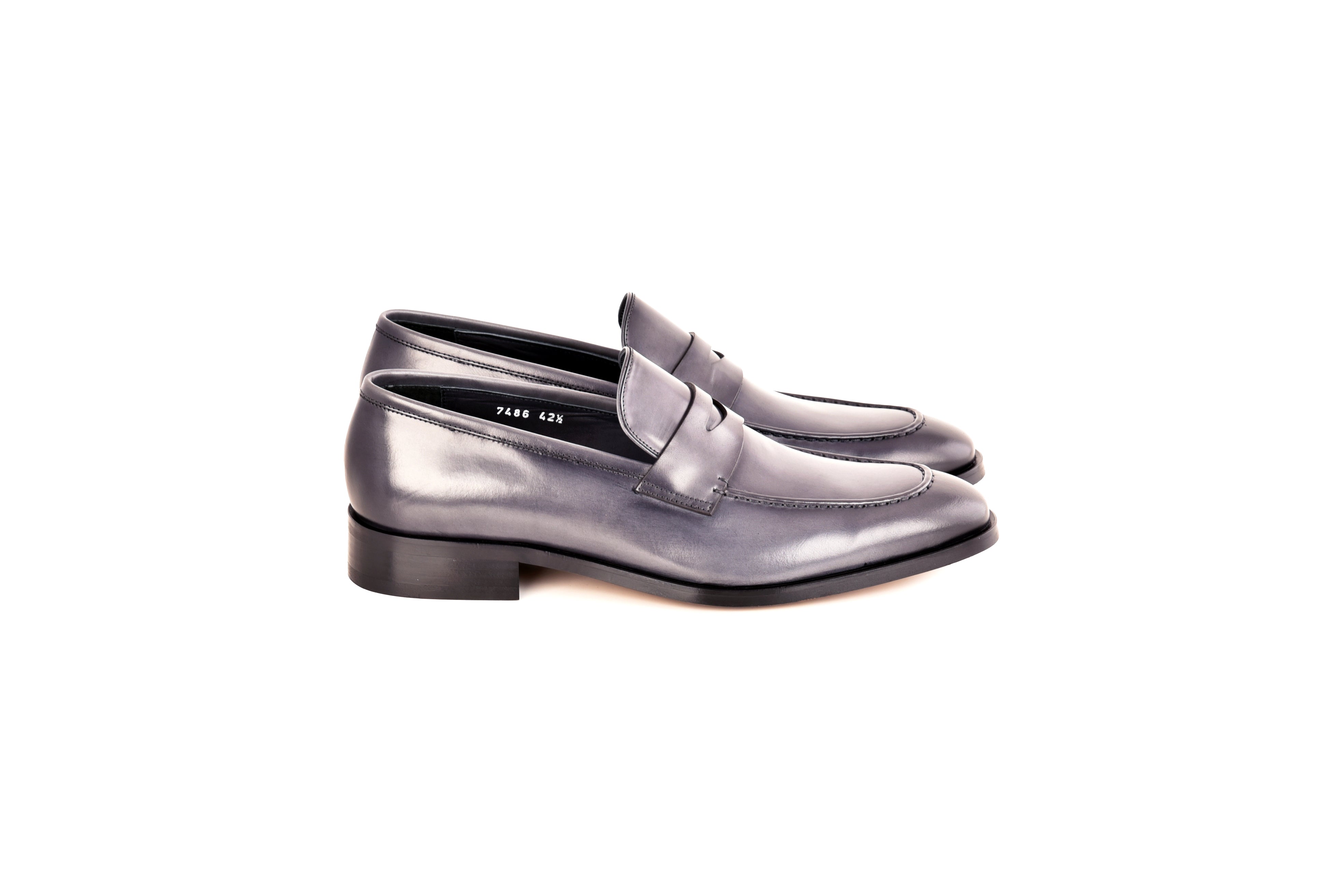 C0104- 7486 Lux leather penny Loafer-Grey