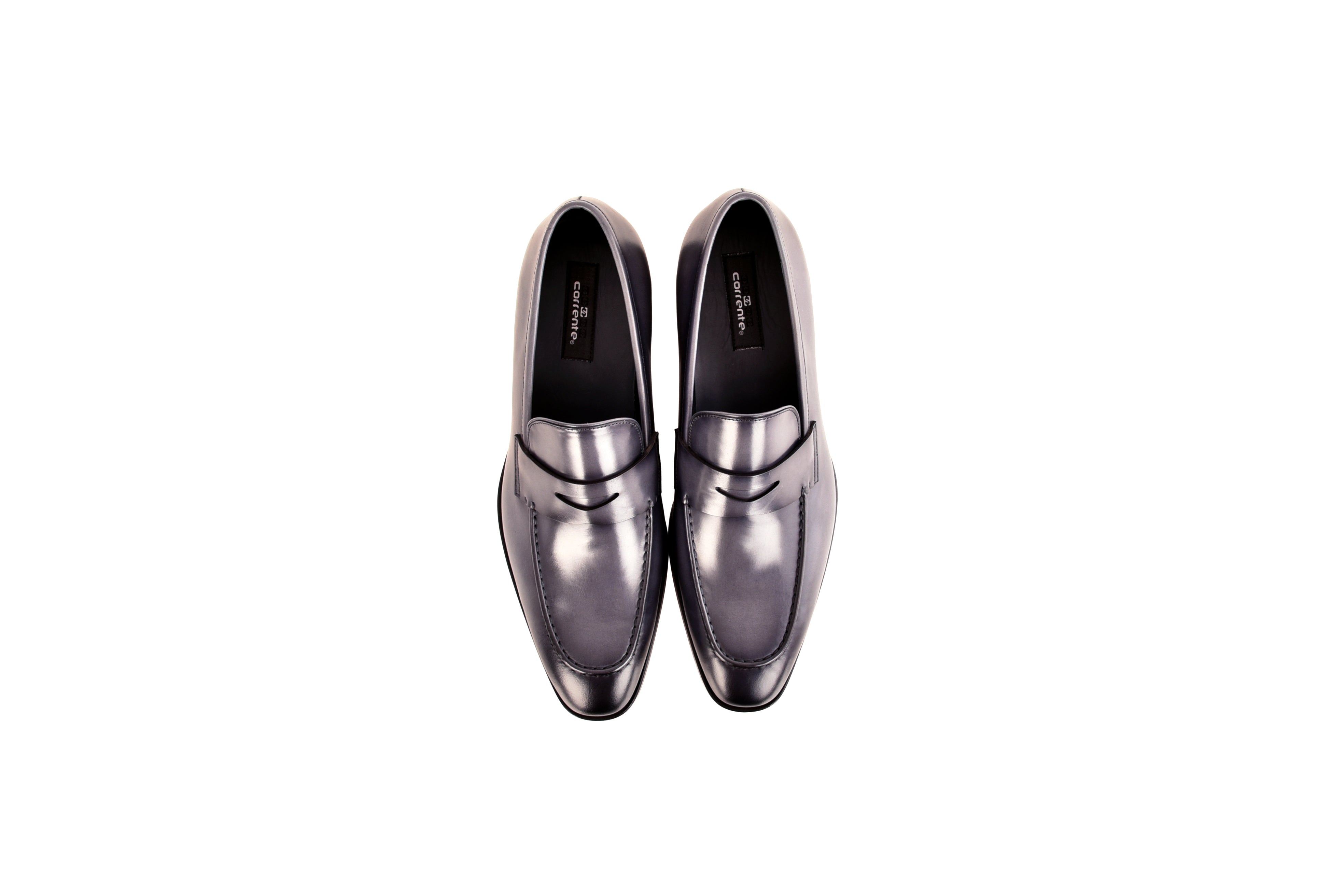 C0104- 7486 Lux leather penny Loafer-Grey