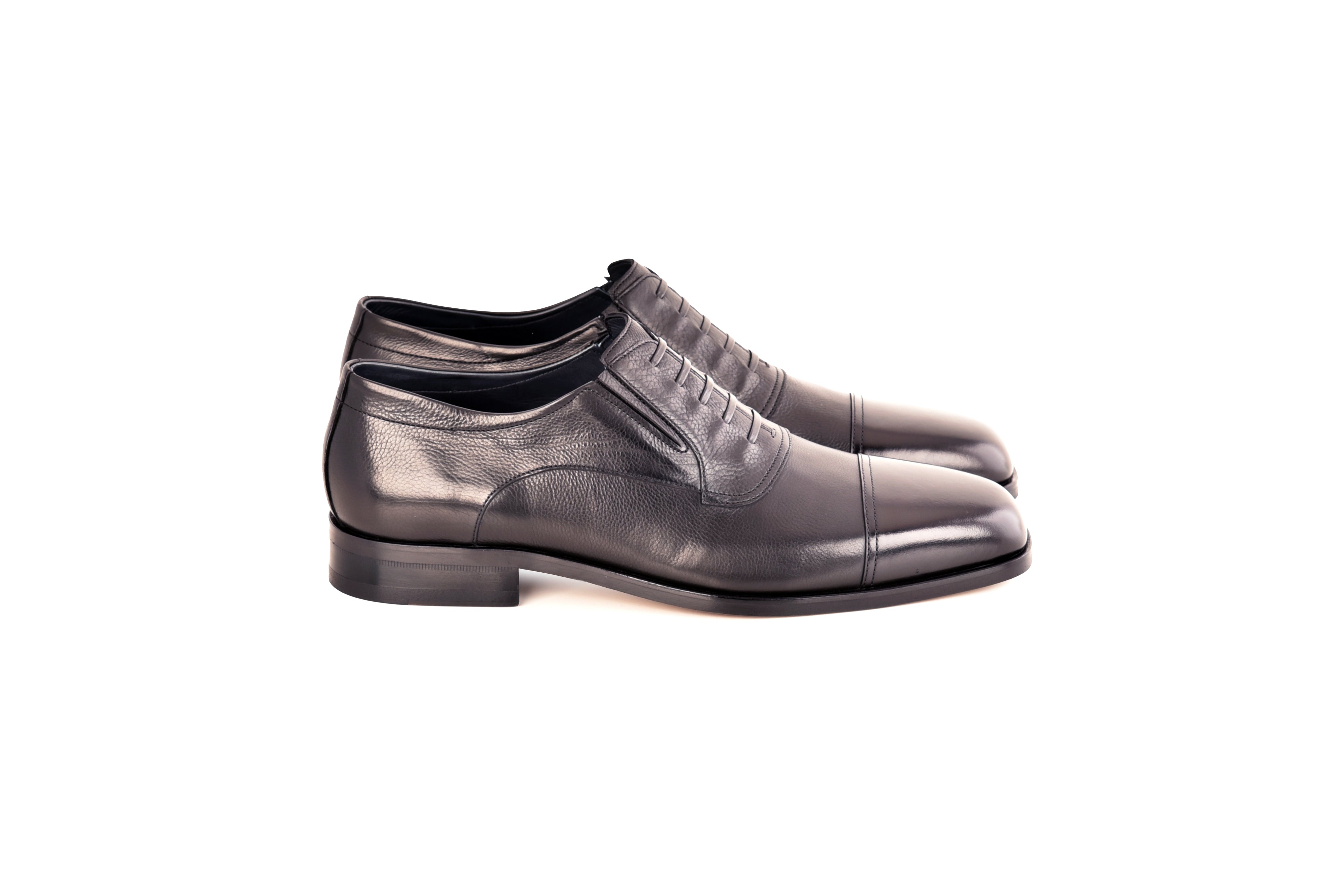 C0112- 7552 Laceless Cap toe - Black