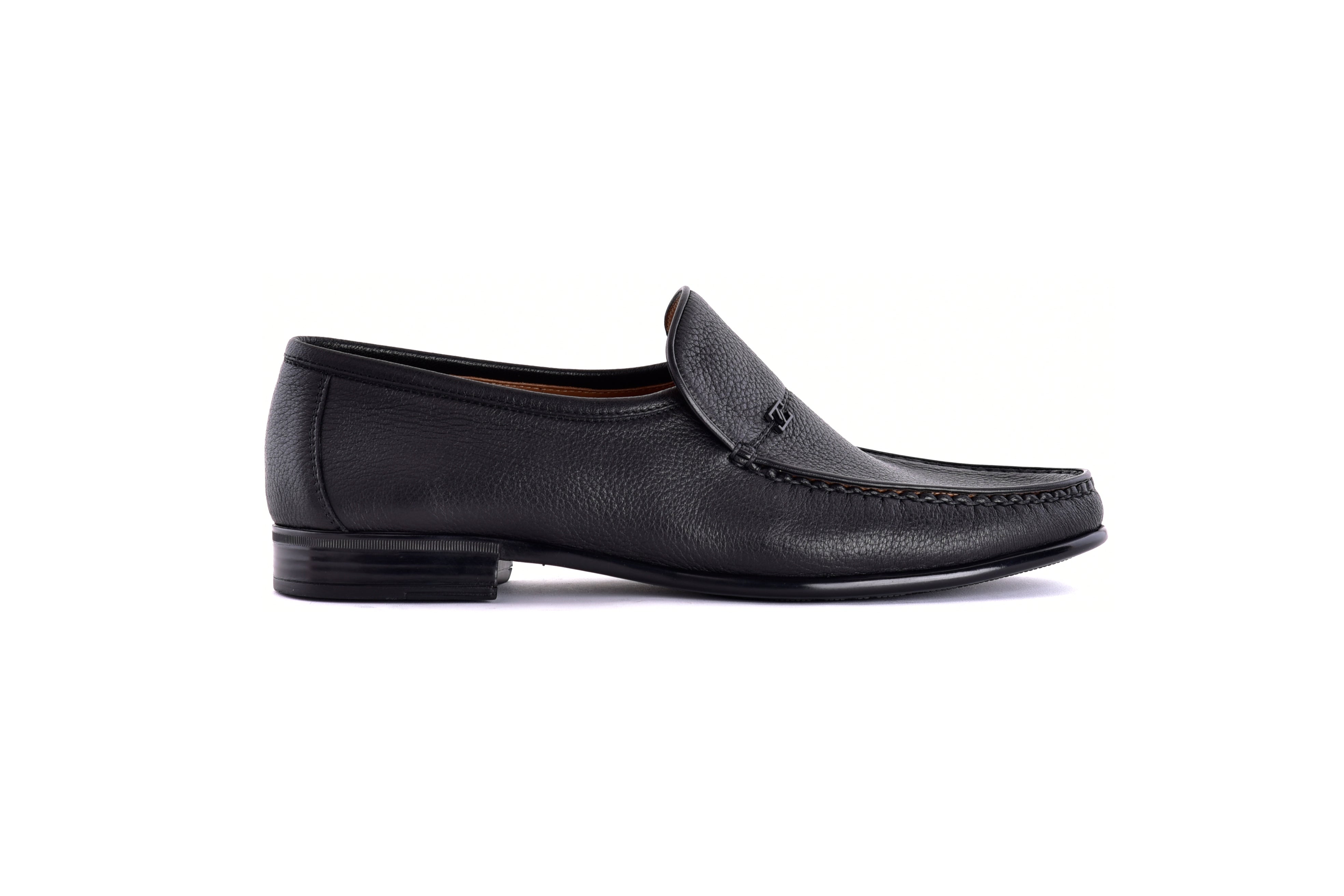 C00014-7806 Deer Skin Loafer- Black