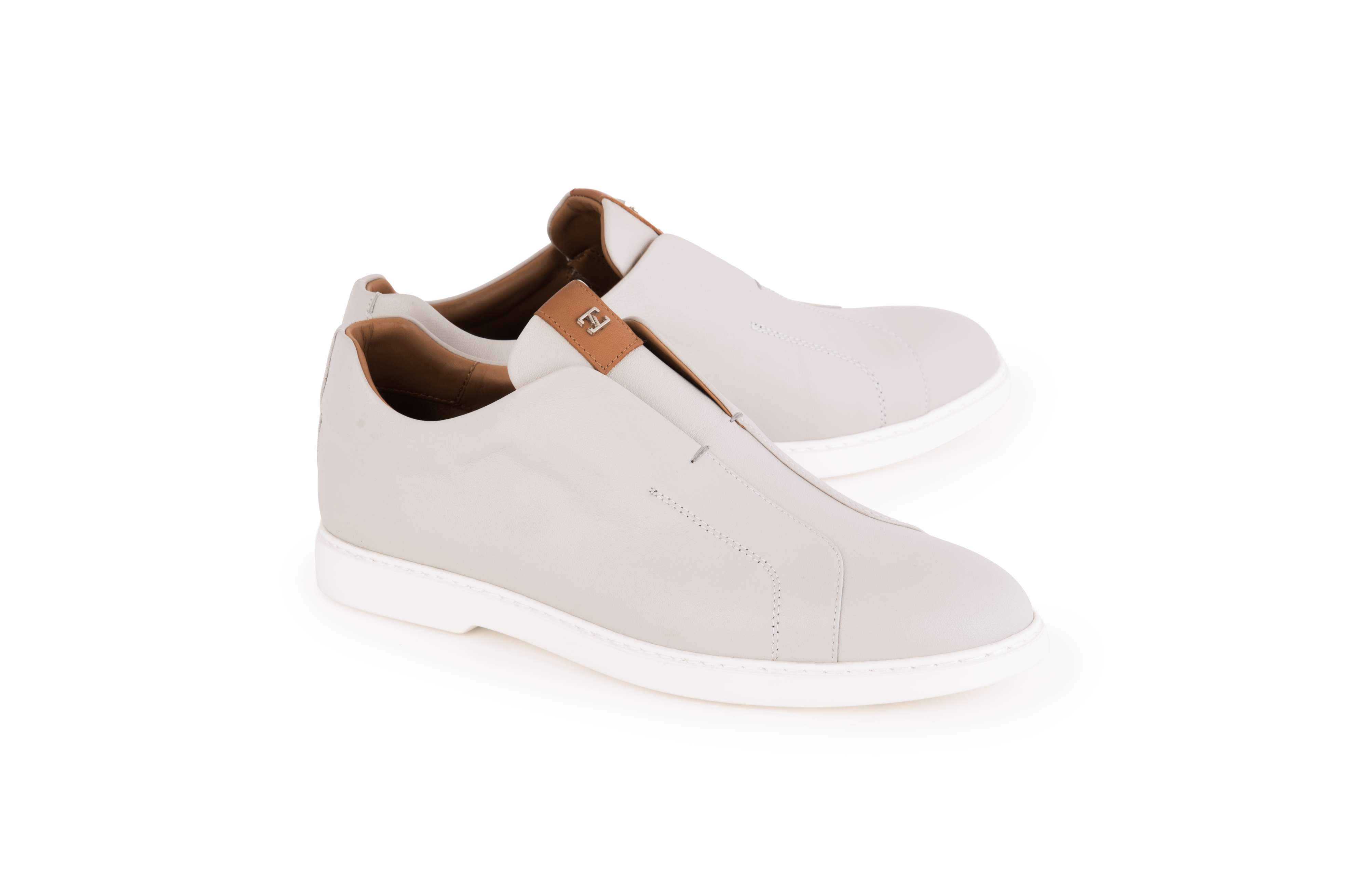 C0119- 8651 Dress Casual slip on- Stone