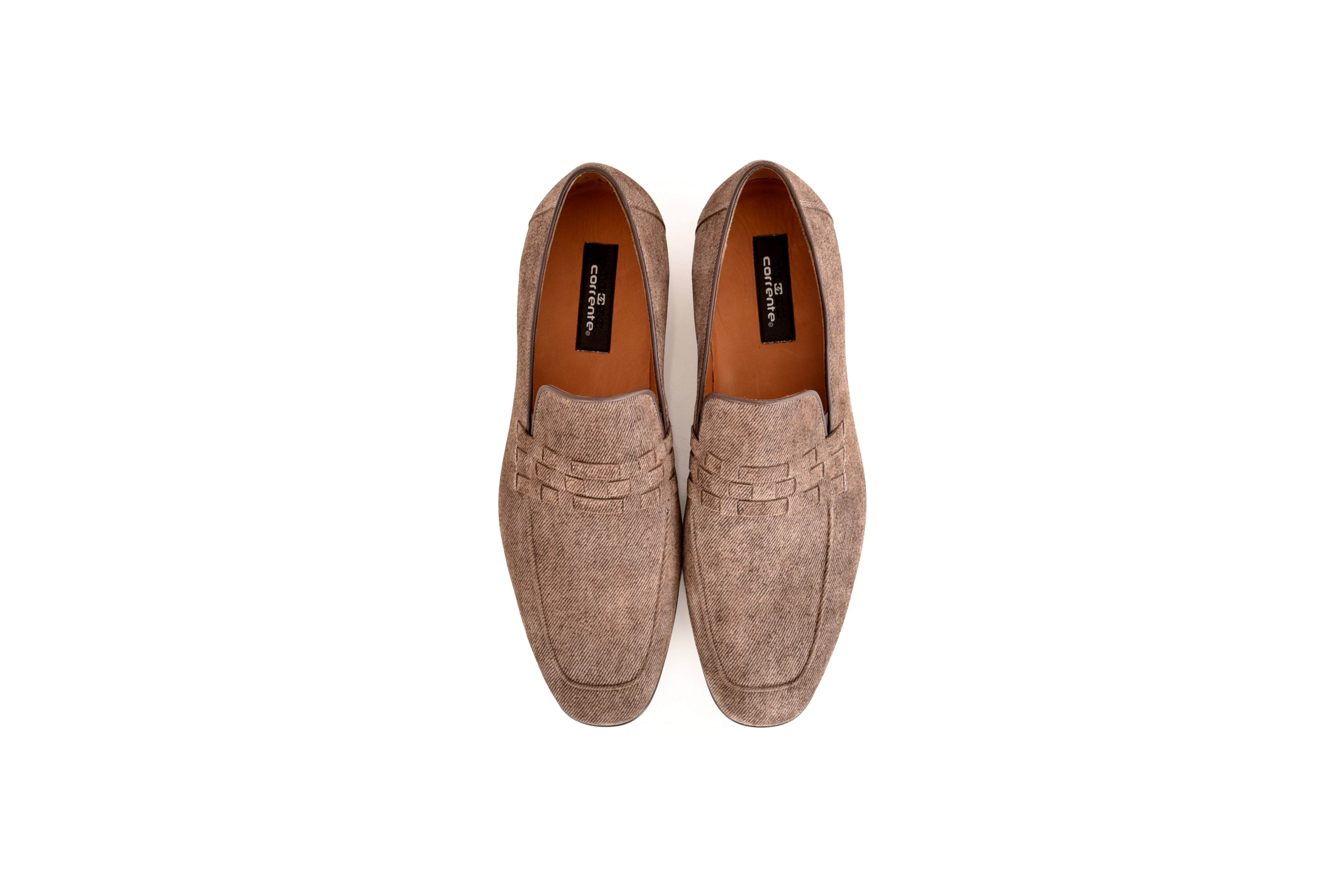 C0105- 8658 Denim Laether loafer-Brown