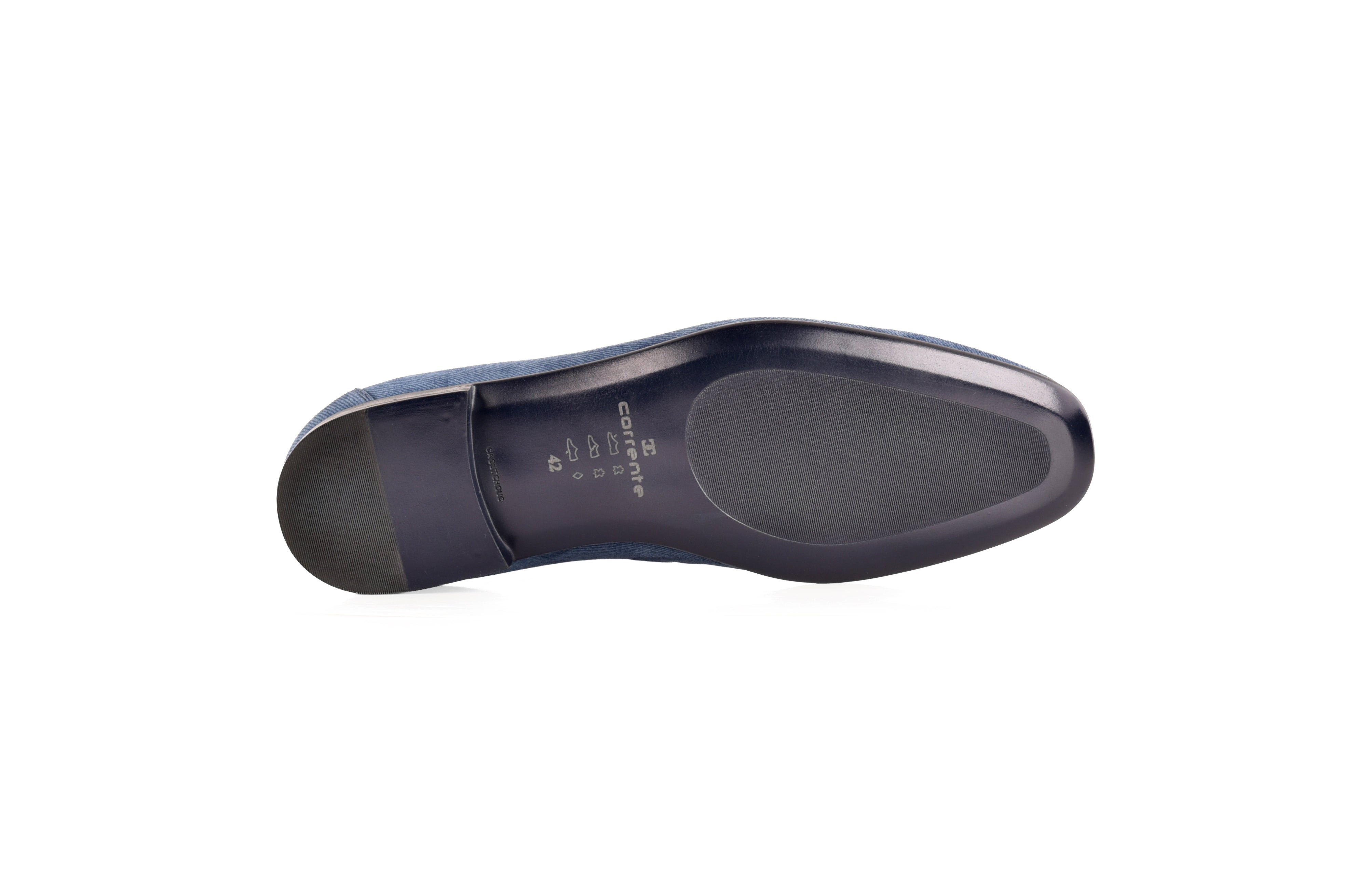 C0106- 8658 Denim Leather loafer-Blue