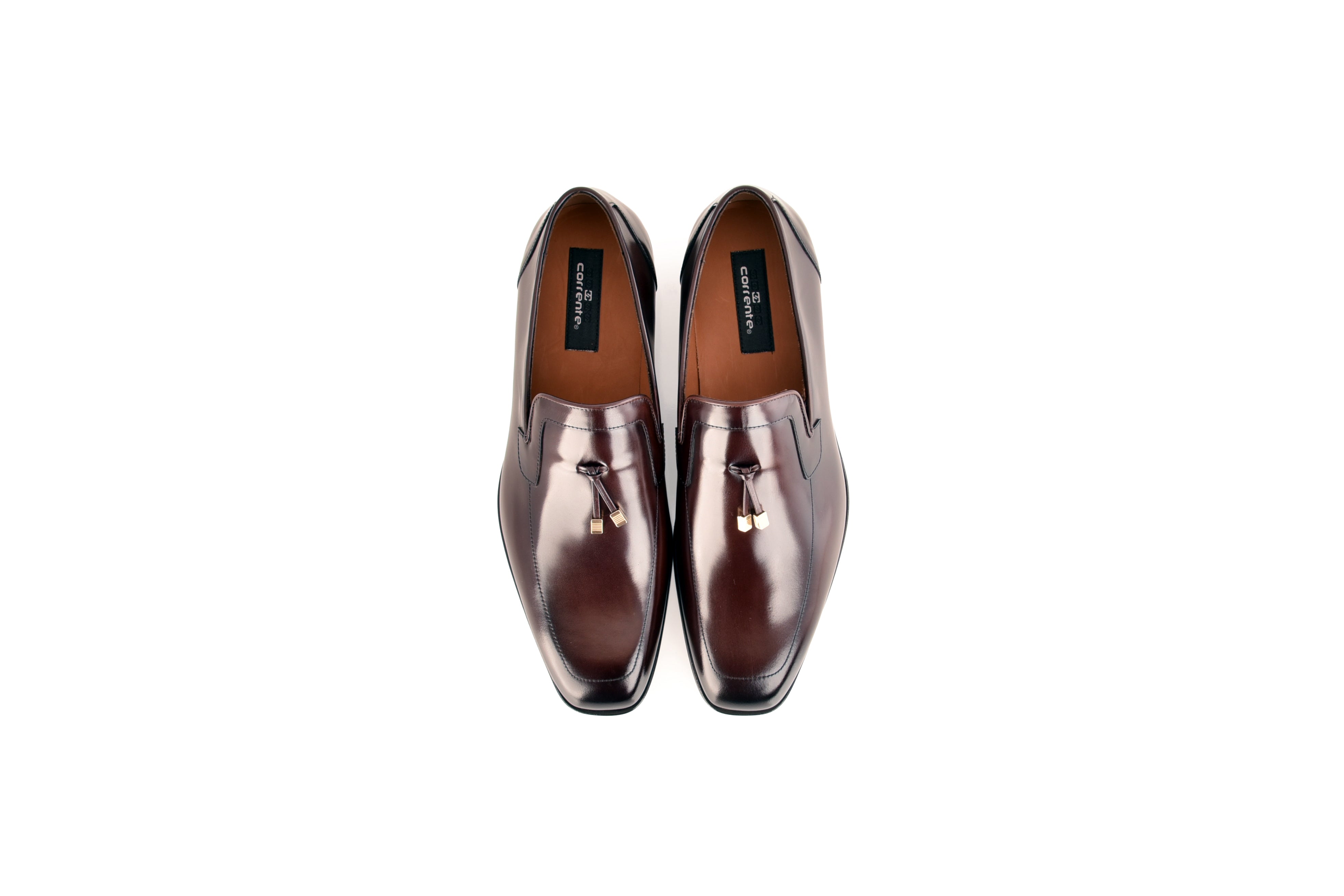 C0109- 8663 Lux Leather Tassel Loafer-Dark Brown