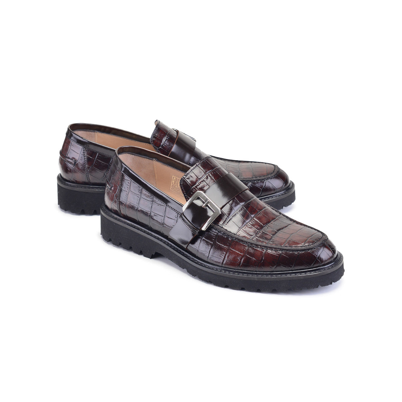 Pelle Line- Brody Croco print loafer - Brown