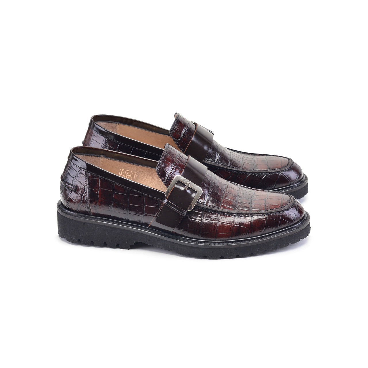 Pelle Line- Brody Croco print loafer - Brown