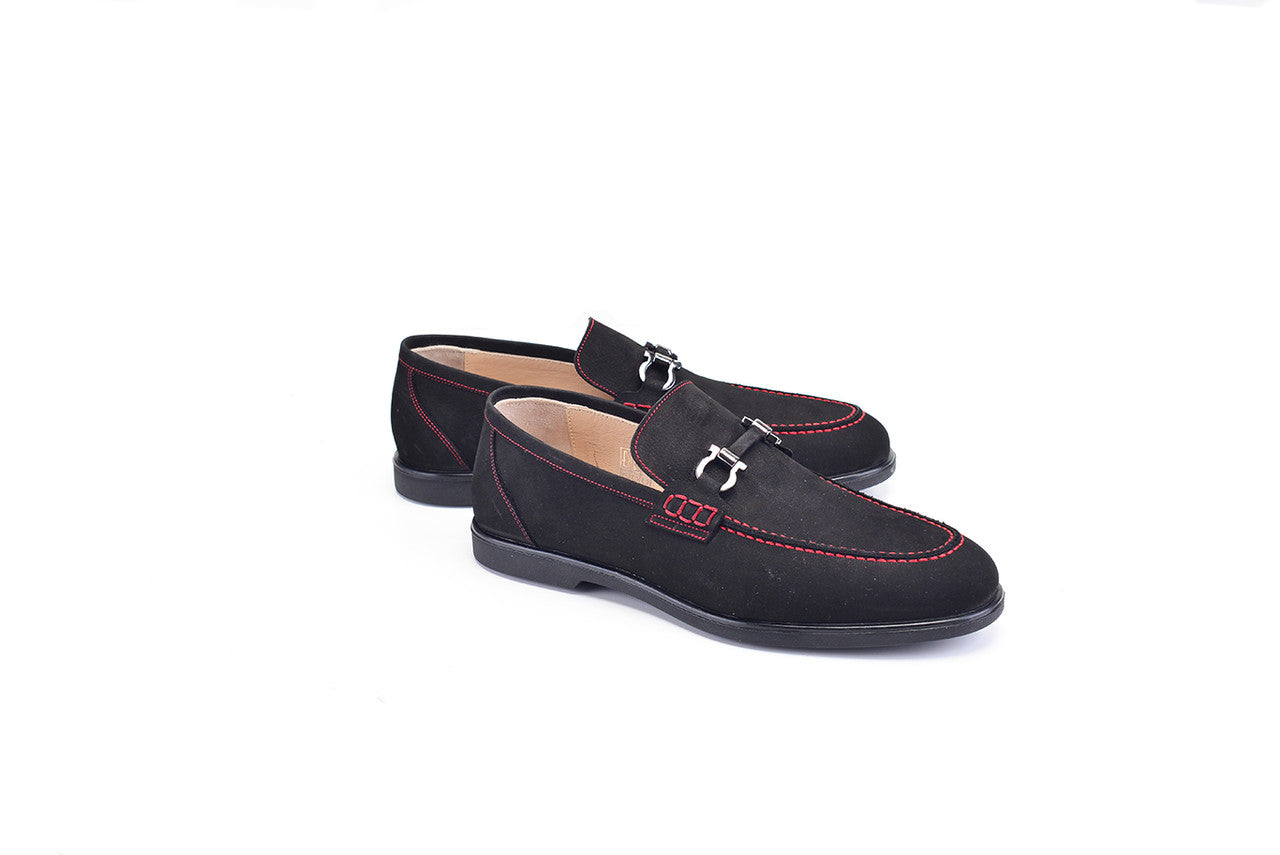 Pelle Line-  Blake Casual Nunbak loafer- Black