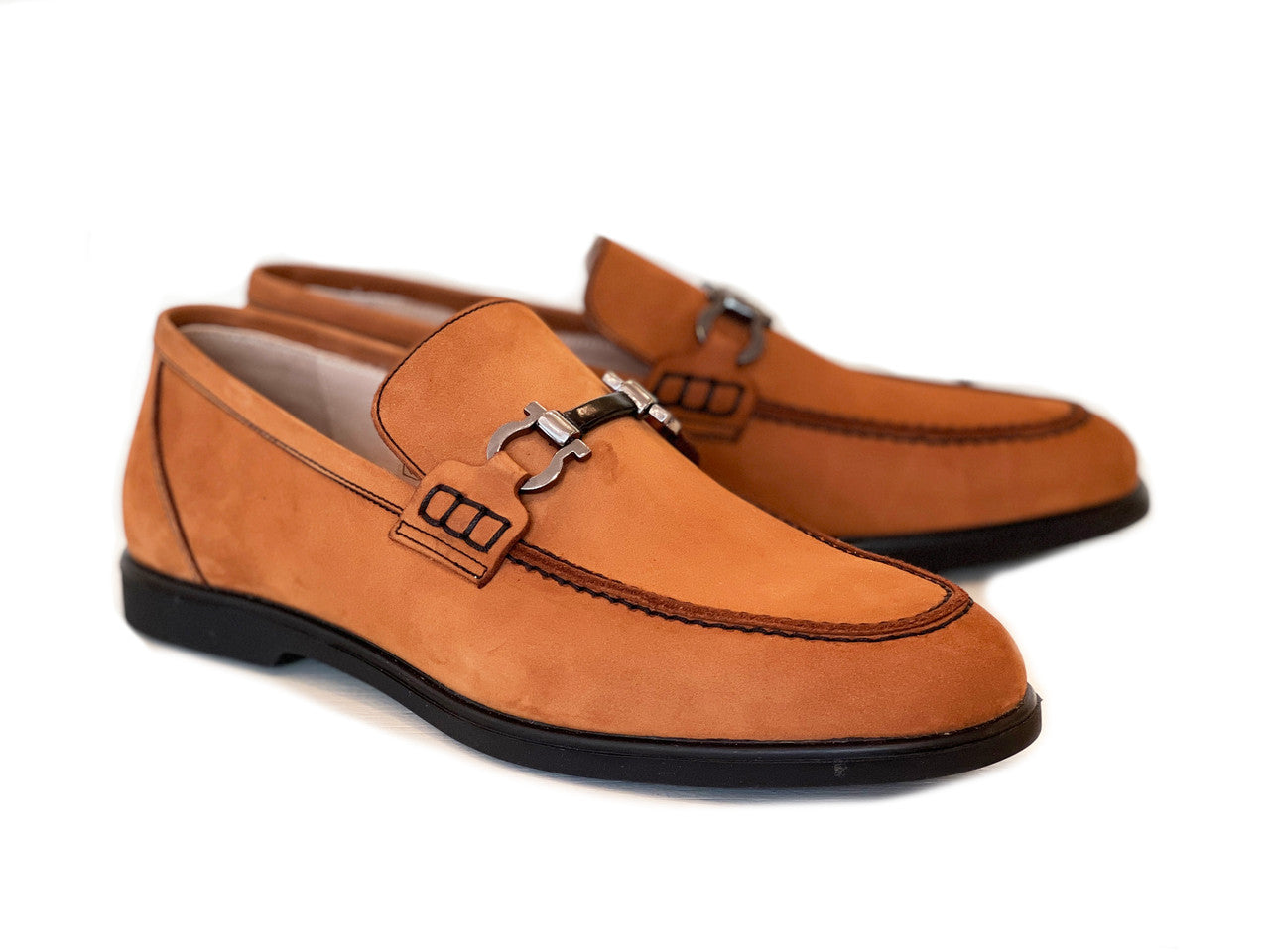 Pelle Line-  Blake Casual Nunbak loafer- Tan