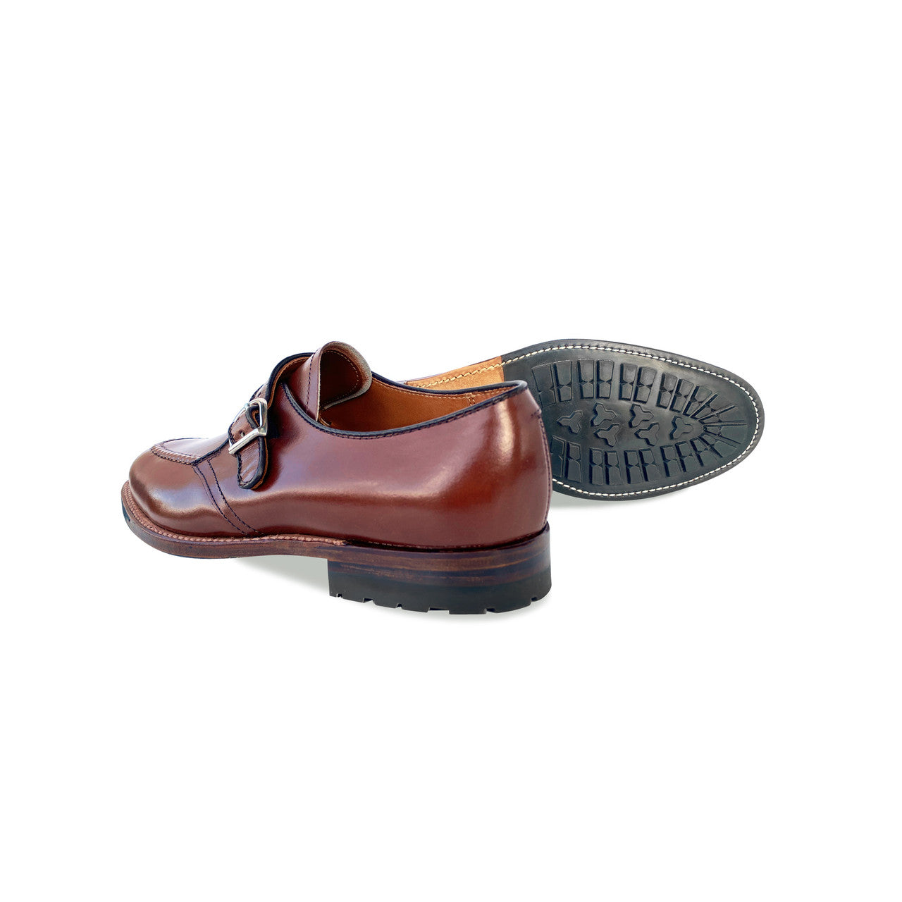 Pelle Line Exclusive Alden 8611- New Cigar Madison Leather - Commando Sole  split toe monkstrap