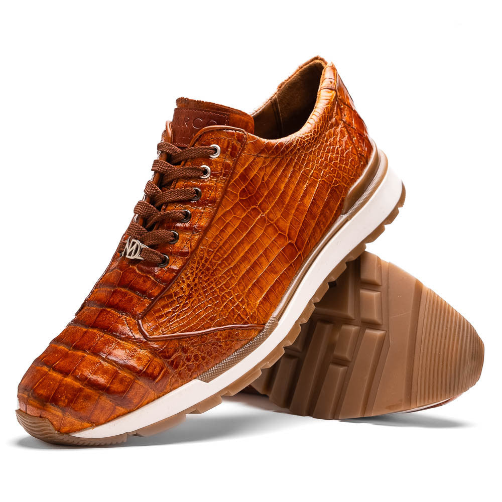 Alanzo- Genuine Caiman Sneaker- Cognac