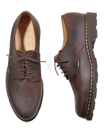 Paraboot ARLES アルル 6.5 茶 マロン リスレザー Paraboot Arles Marron Nubuck Leather Derby Shoe – Drakes US
