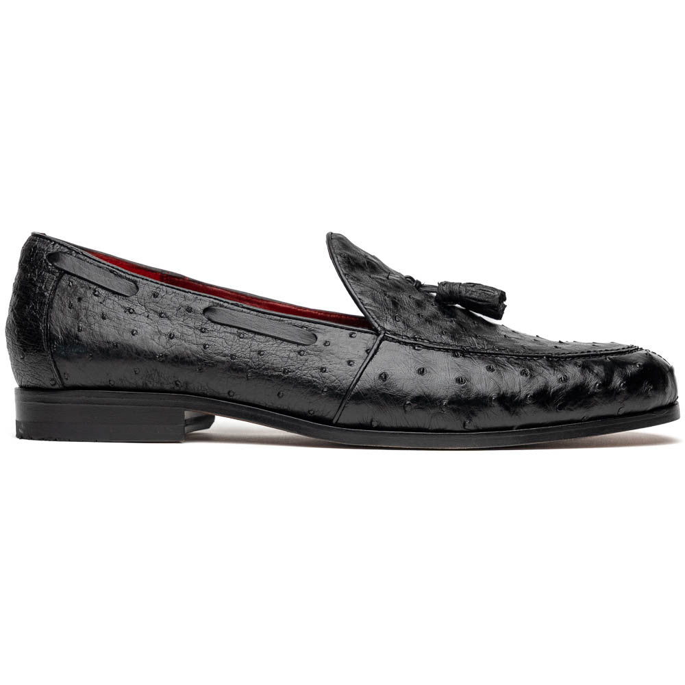 Aubiere Genuine Ostrich Tassel Loafer-Black