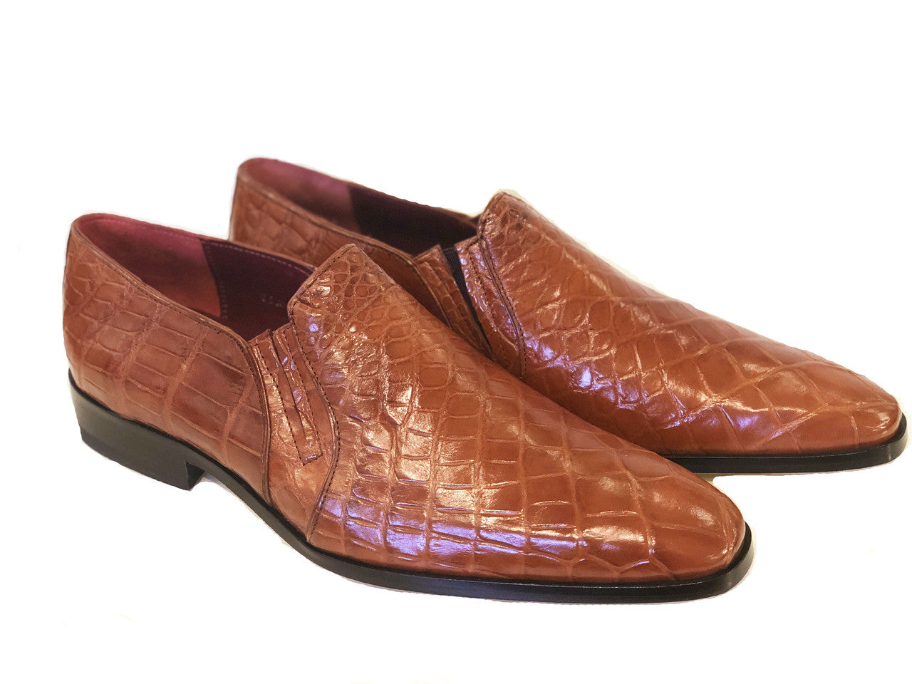 Pelle Line Exclusive Bellini- Alligator Loafer Cognac