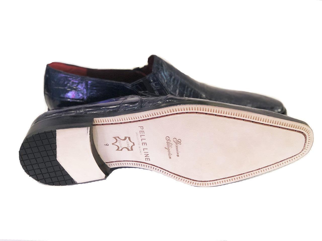 Pelle Line Exclusive Bellini- Alligator Loafer Navy