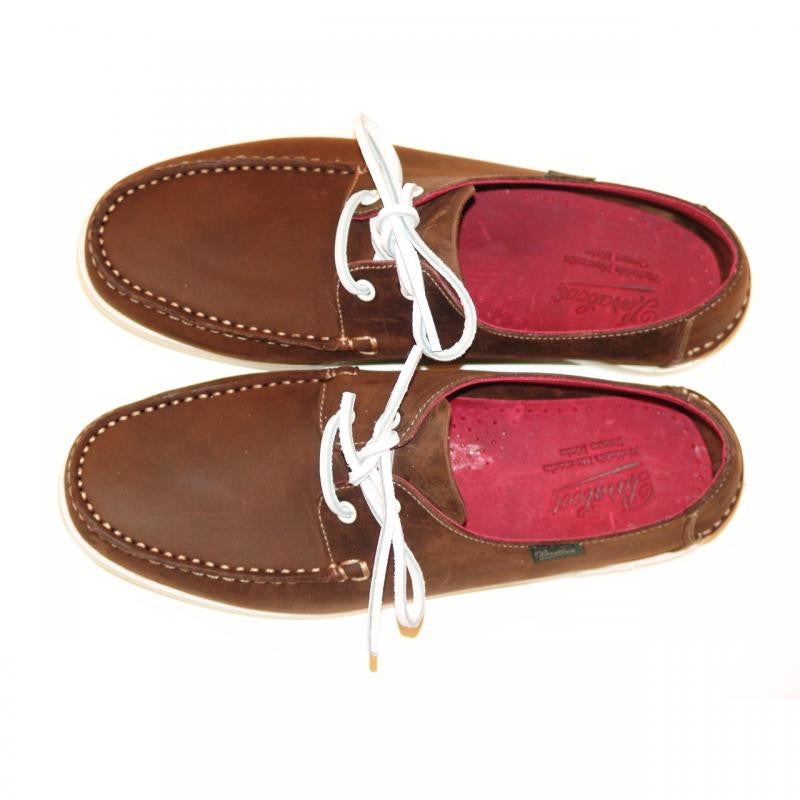 Paraboot Domingue Boat Shoe Brown With Bordo Inside