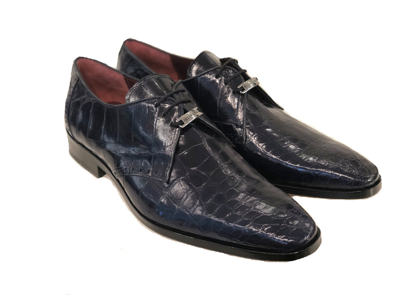 Pelle Line Exclusive Bravo- Alligator Lace up Navy