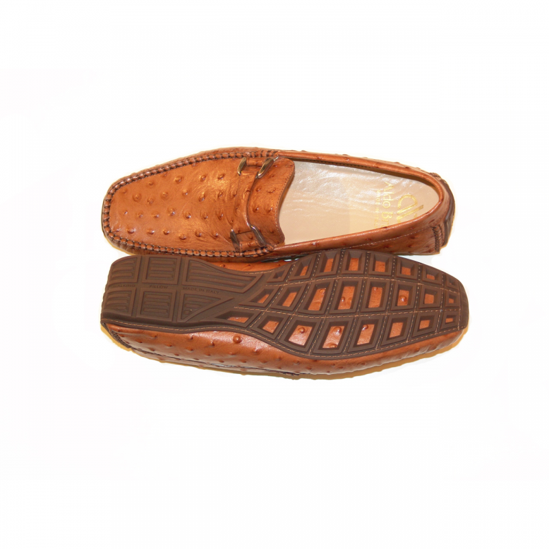 Aldo Brue Andrea printed leather Ostrich/ Brown